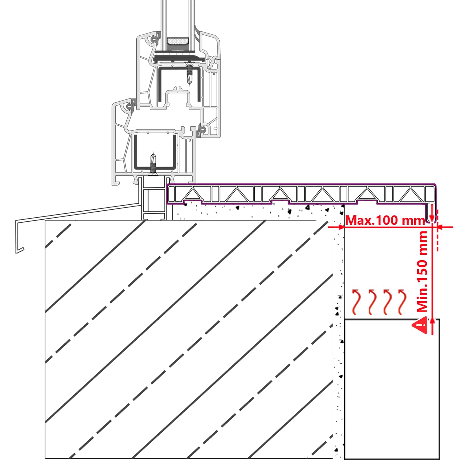 Prozorska klupčica Crno s drvenim uzorkom 60 x 50 x 4,5 cm PVC