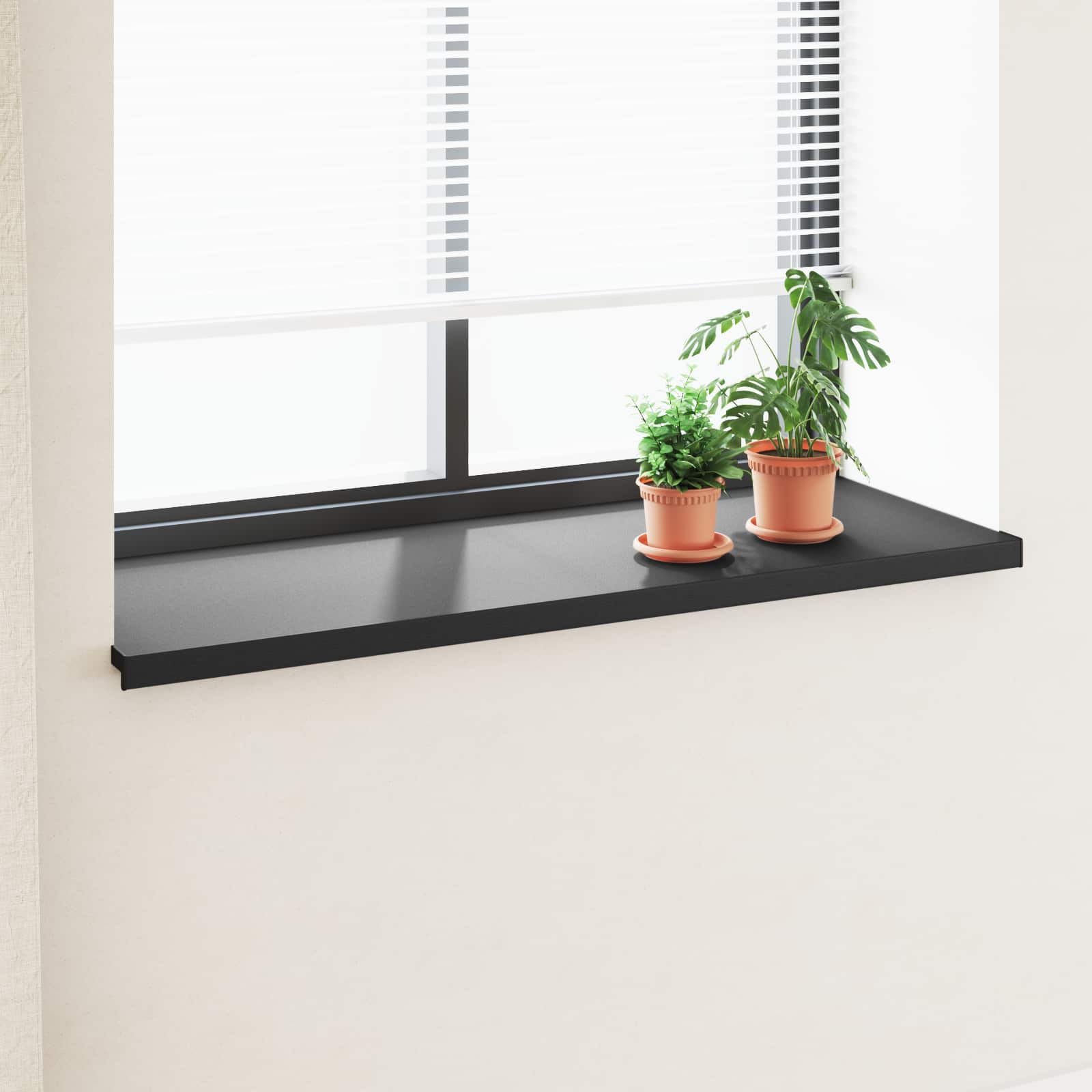 Prozorska klupčica Crno s drvenim uzorkom 140 x 50 x 4,5 cm PVC