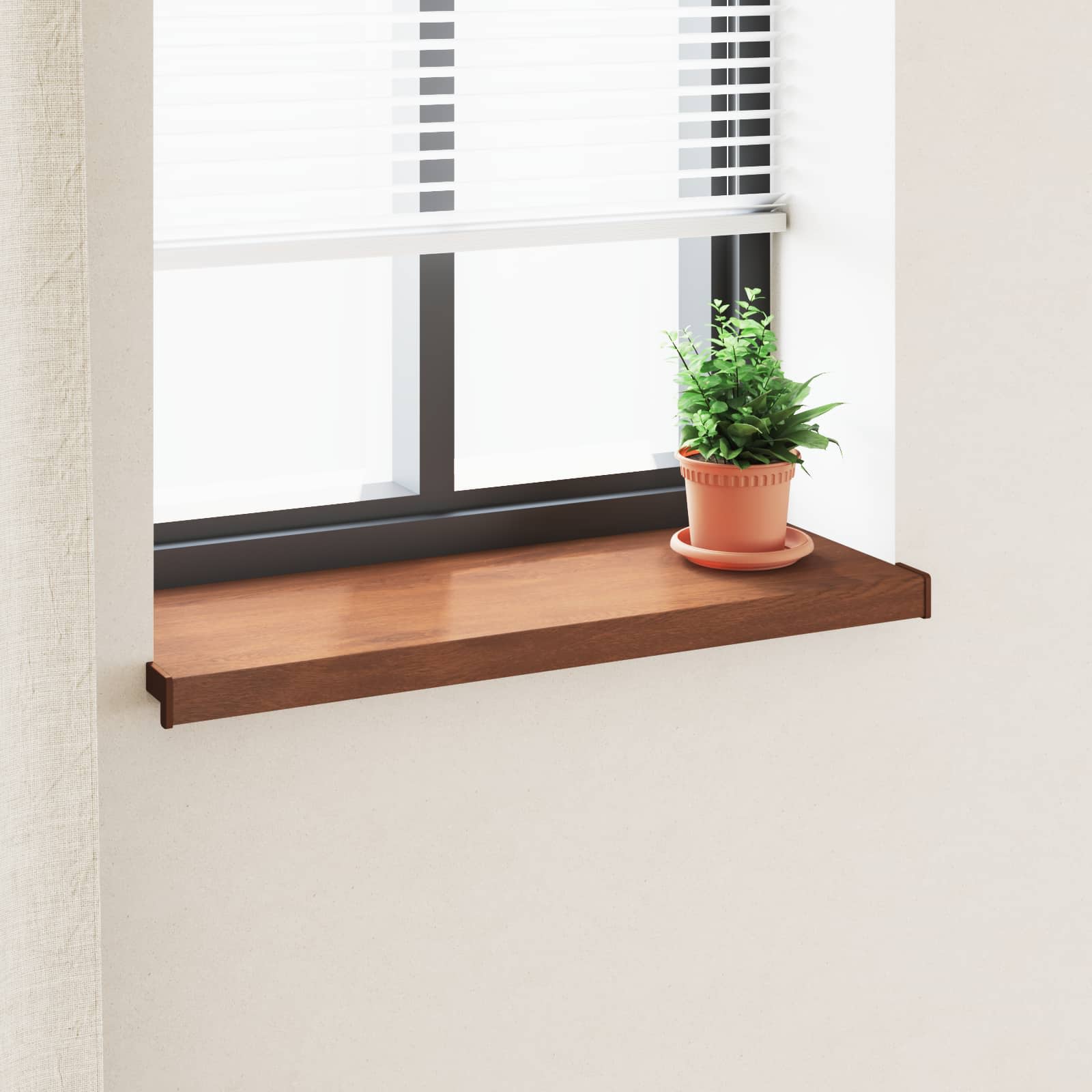 Prozorska klupčica Smeđe drvo 100 x 35 x 4,5 cm PVC