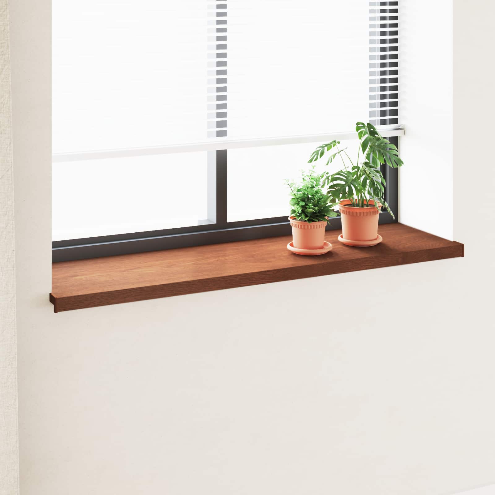 Prozorska klupčica Smeđe drvo 120 x 45 x 4,5 cm PVC