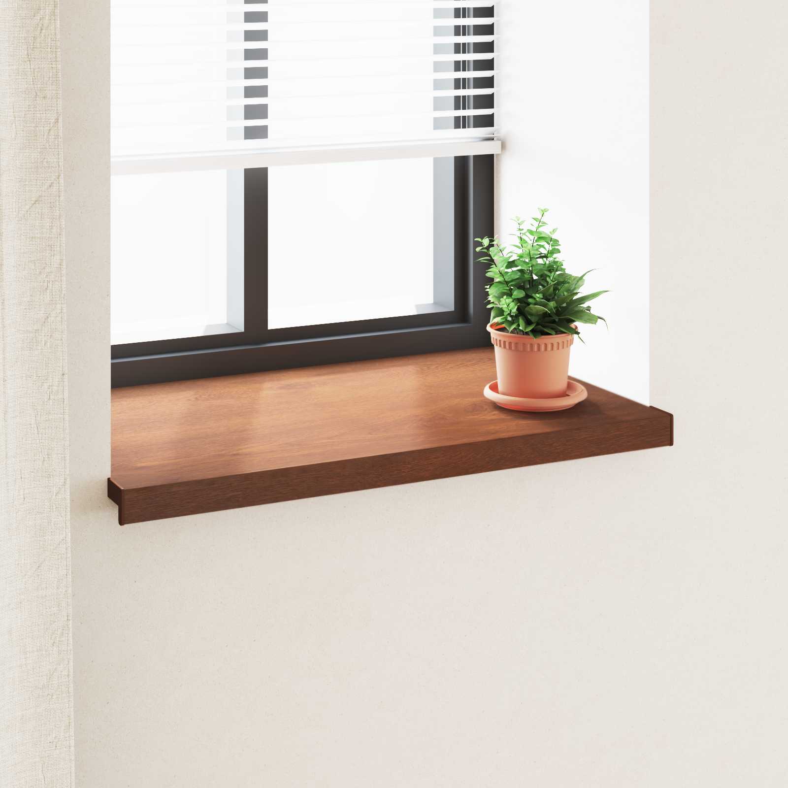 Prozorska klupčica Smeđe drvo 80 x 50 x 4,5 cm PVC