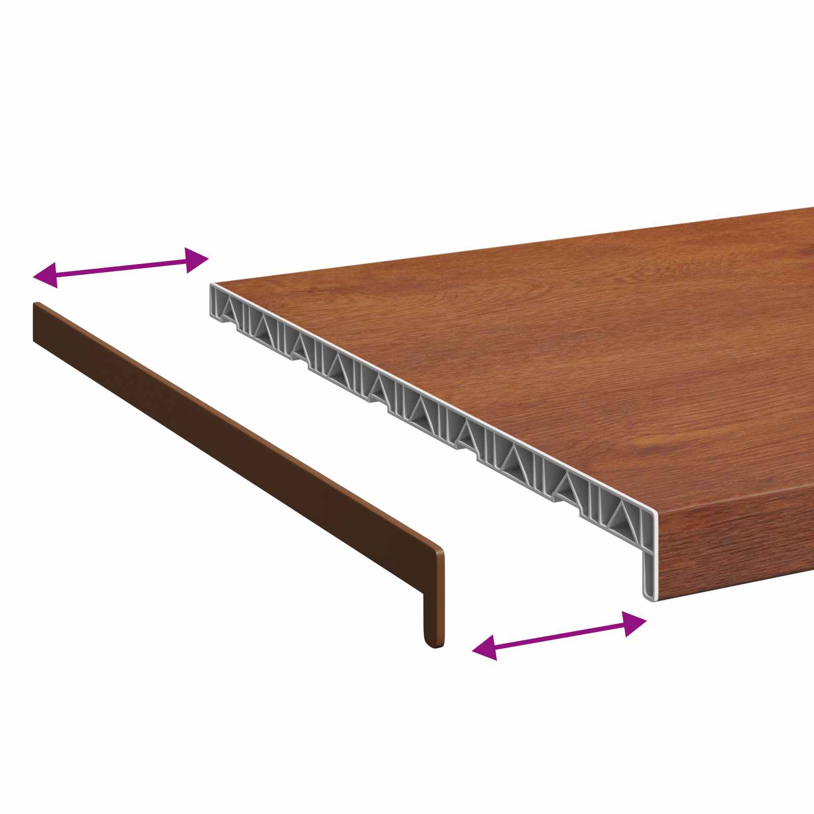 Prozorska klupčica Smeđe drvo 120 x 50 x 4,5 cm PVC