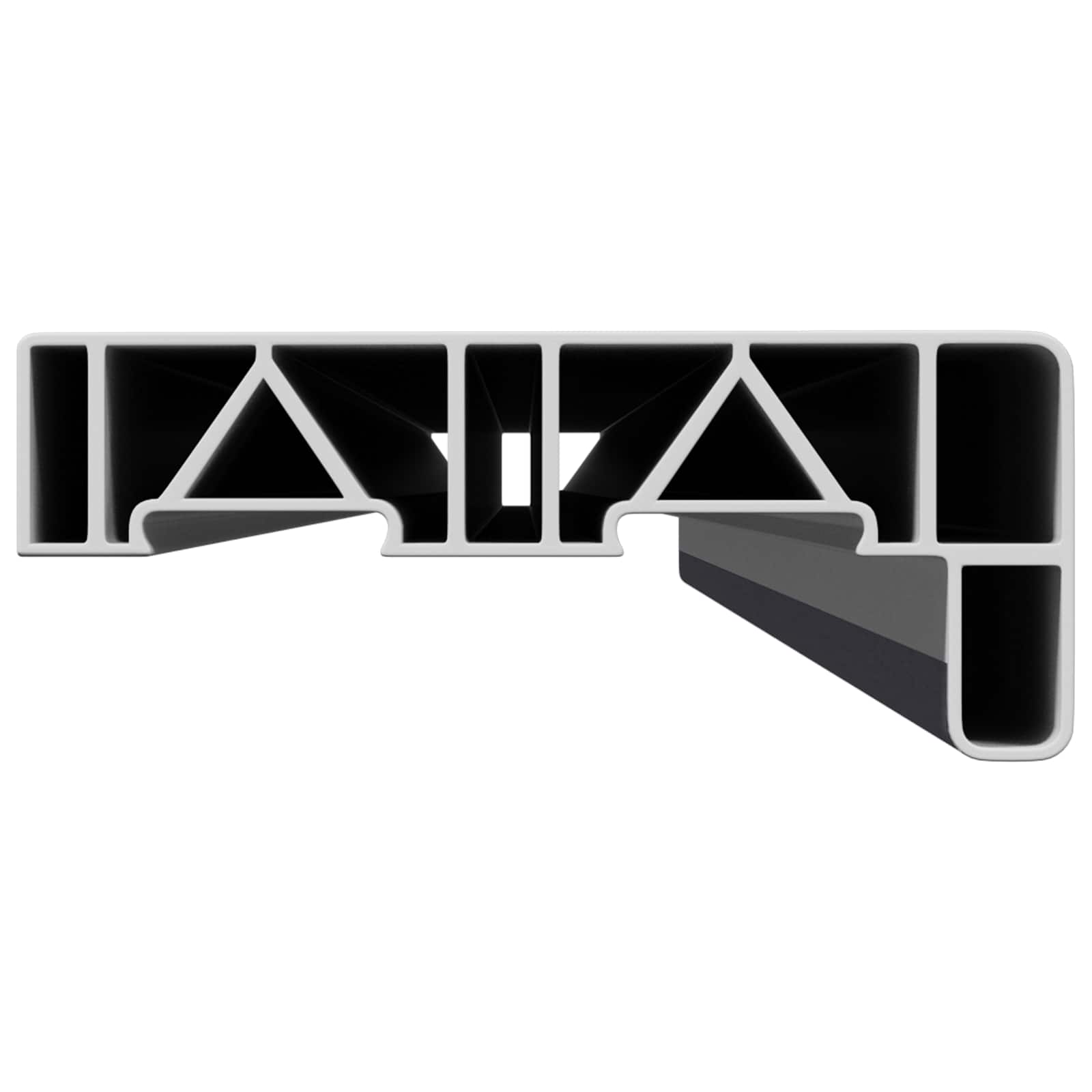 Prozorska klupčica Antracit s drvenim uzorkom 160 x 10 x 4,5 cm