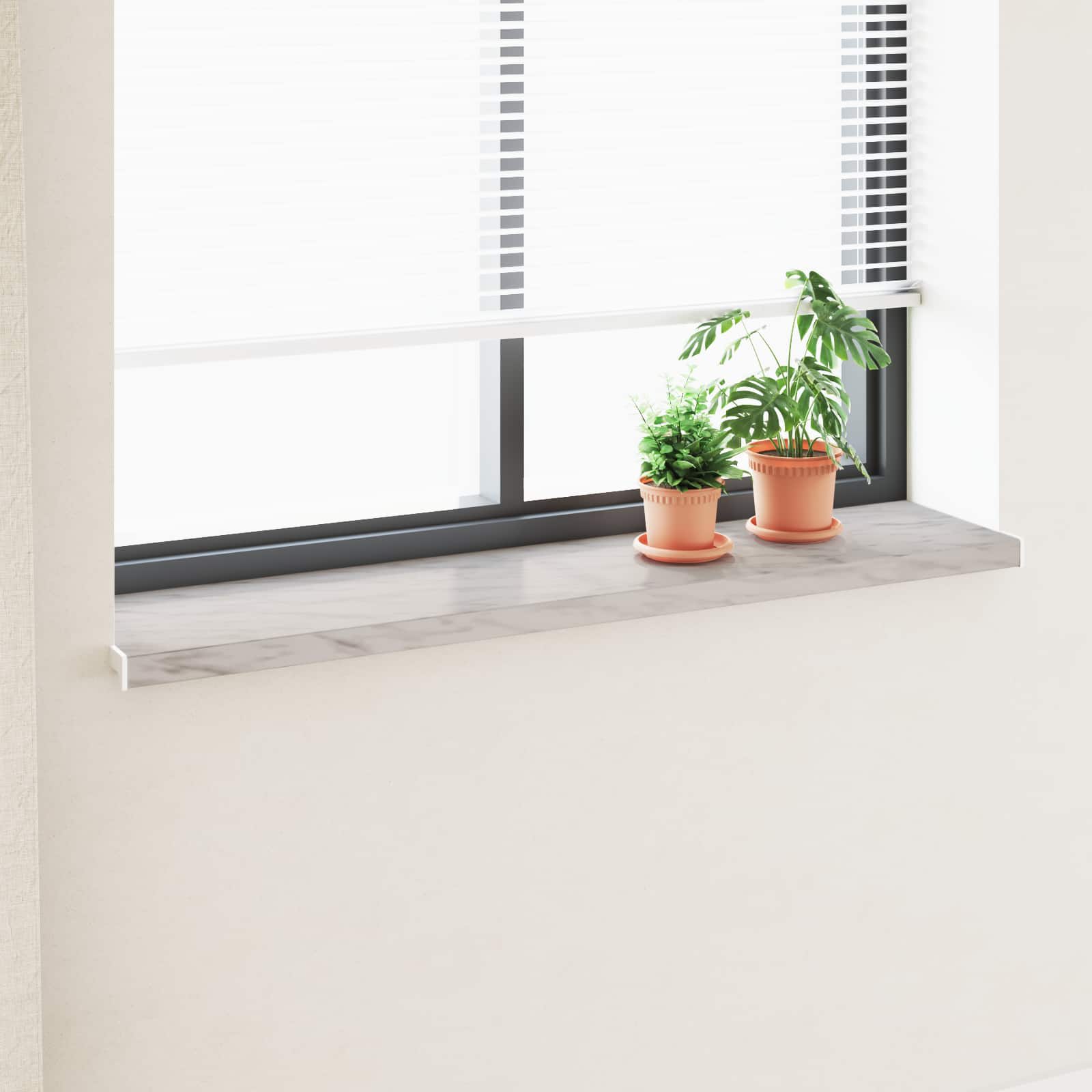 Prozorska klupčica Mramorna tekstura 120 x 30 x 4,5 cm PVC