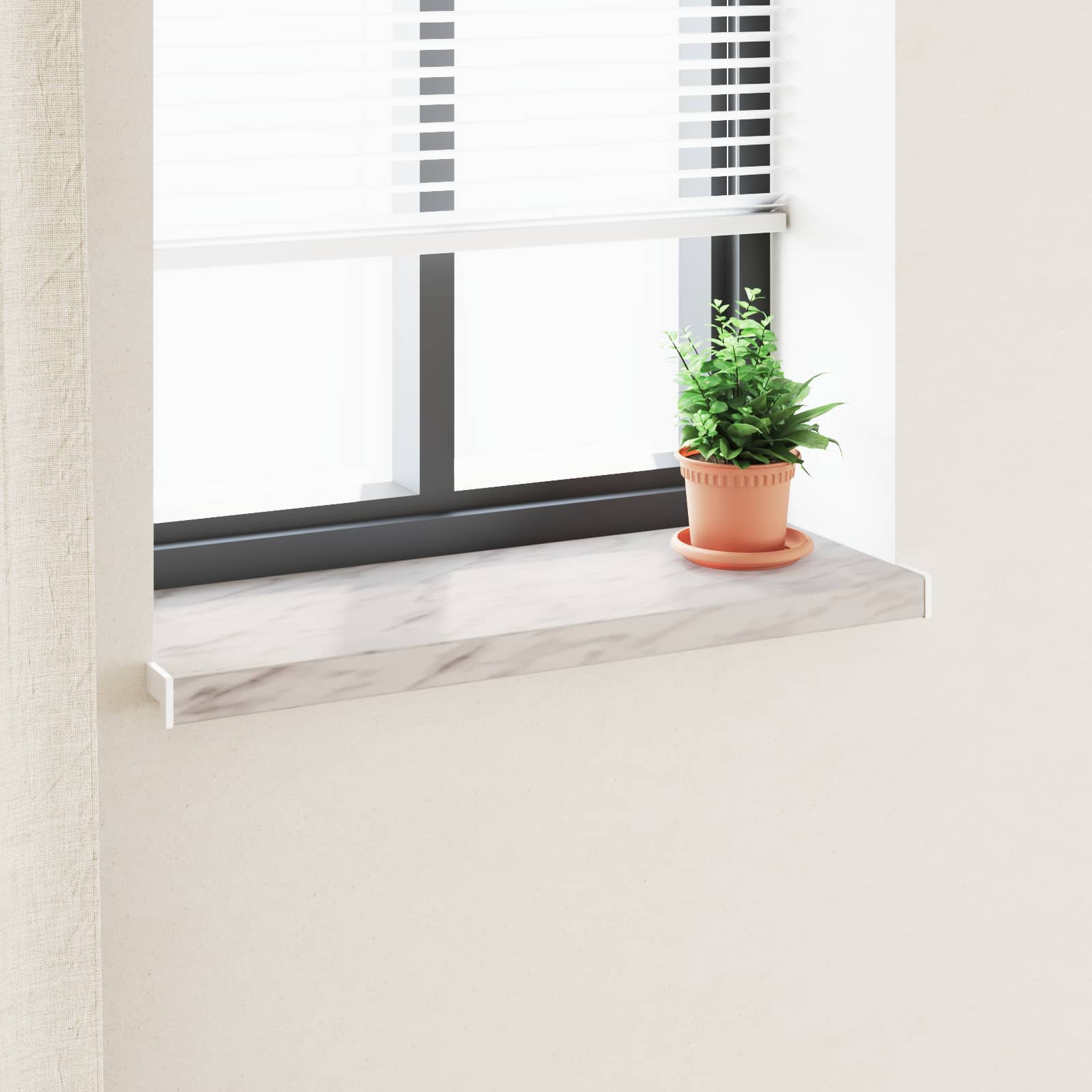 Prozorska klupčica Mramorna tekstura 80 x 35 x 4,5 cm PVC