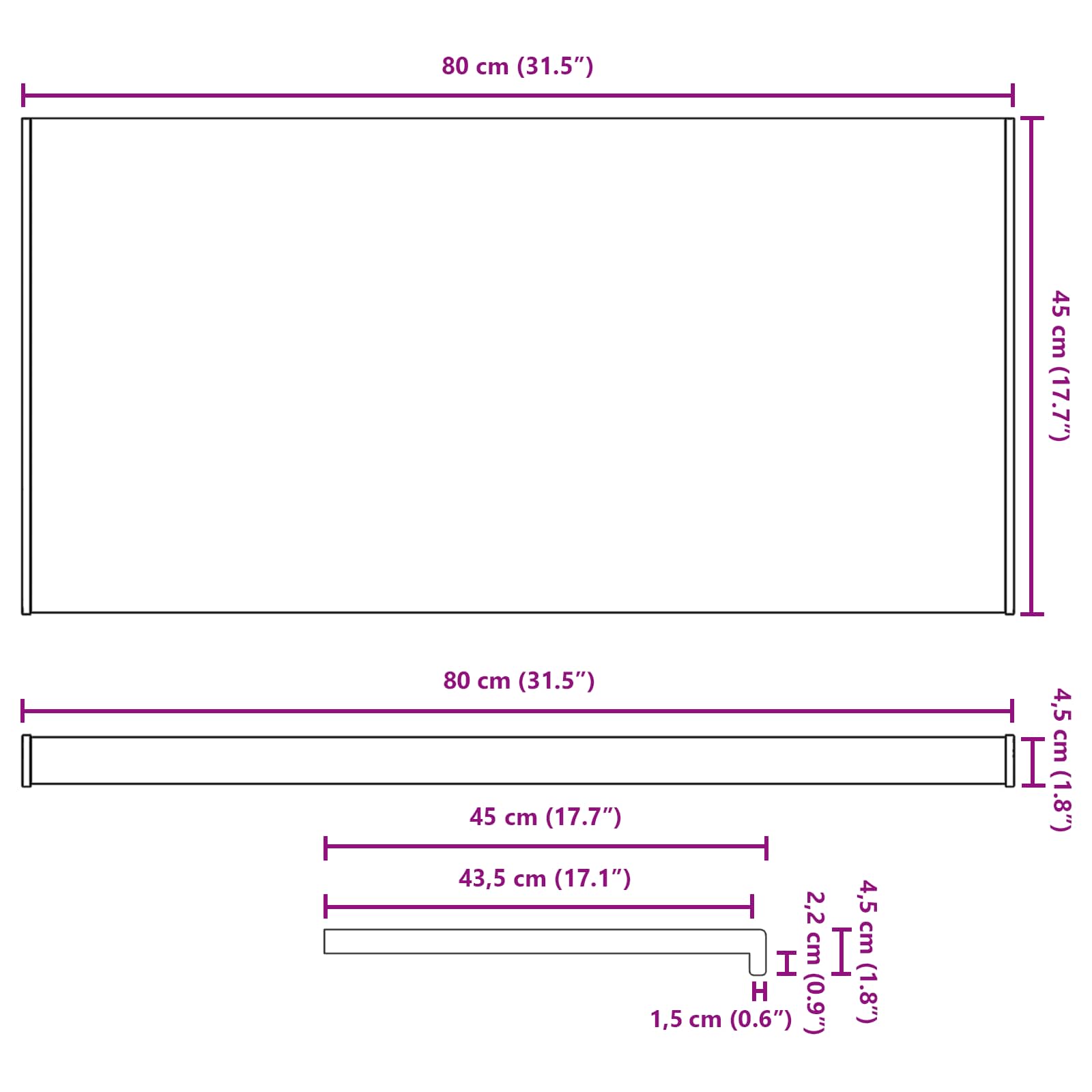 Prozorska klupčica Mramorna tekstura 80 x 45 x 4,5 cm PVC
