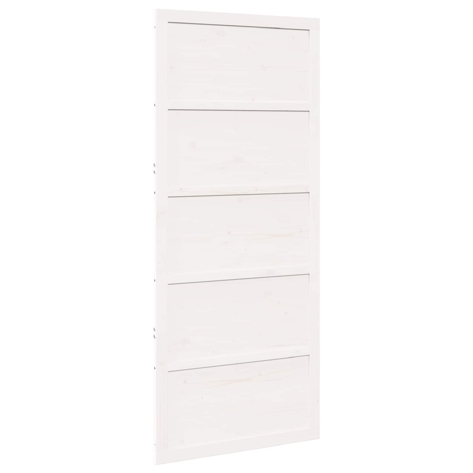 Vrata staje Bijela 100 x 2,5 x 208 cm Masivna borovina