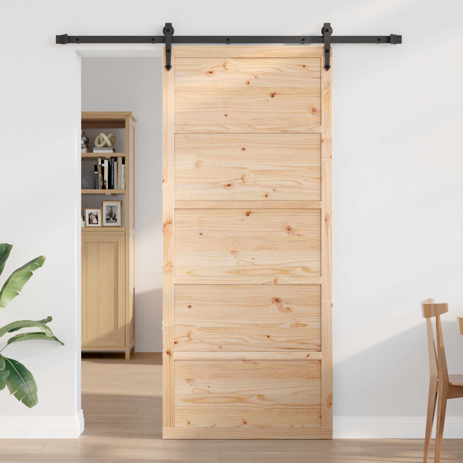 Vrata staje Prirodna 90 x 2,5 x 208 cm Masivna borovina