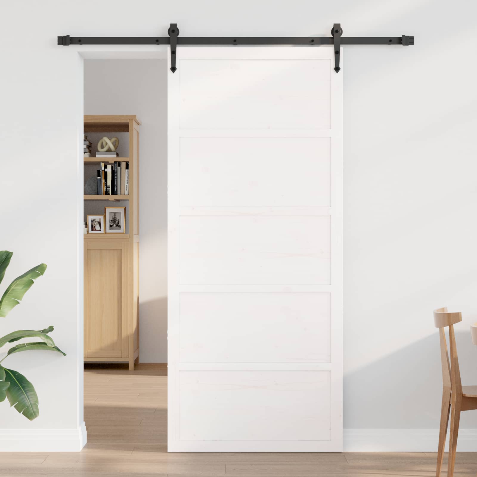 Vrata staje Bijela 90 x 2,5 x 208 cm Masivna borovina