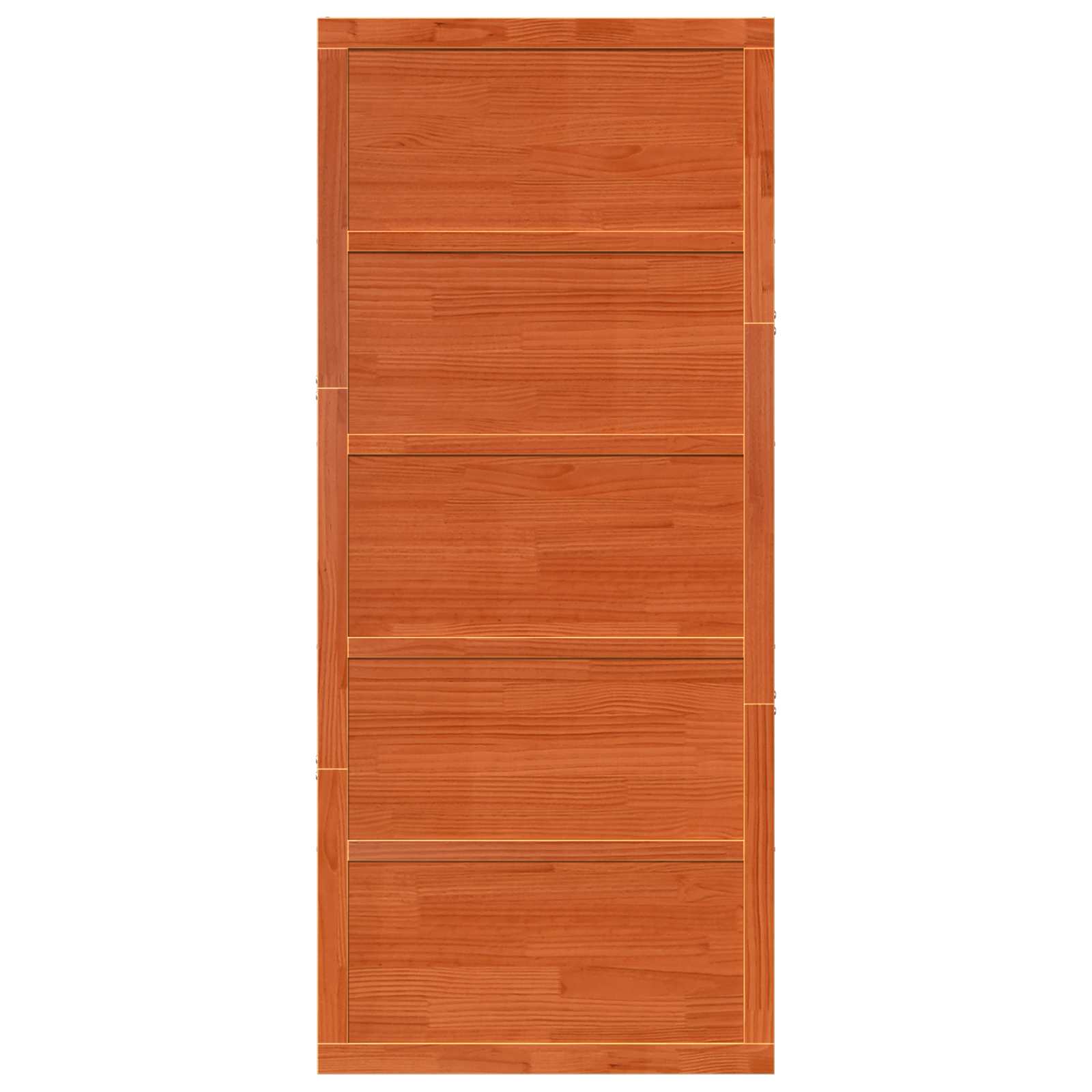 Vrata staje Voštanosmeđa 90 x 2,5 x 208 cm Masivna borovina