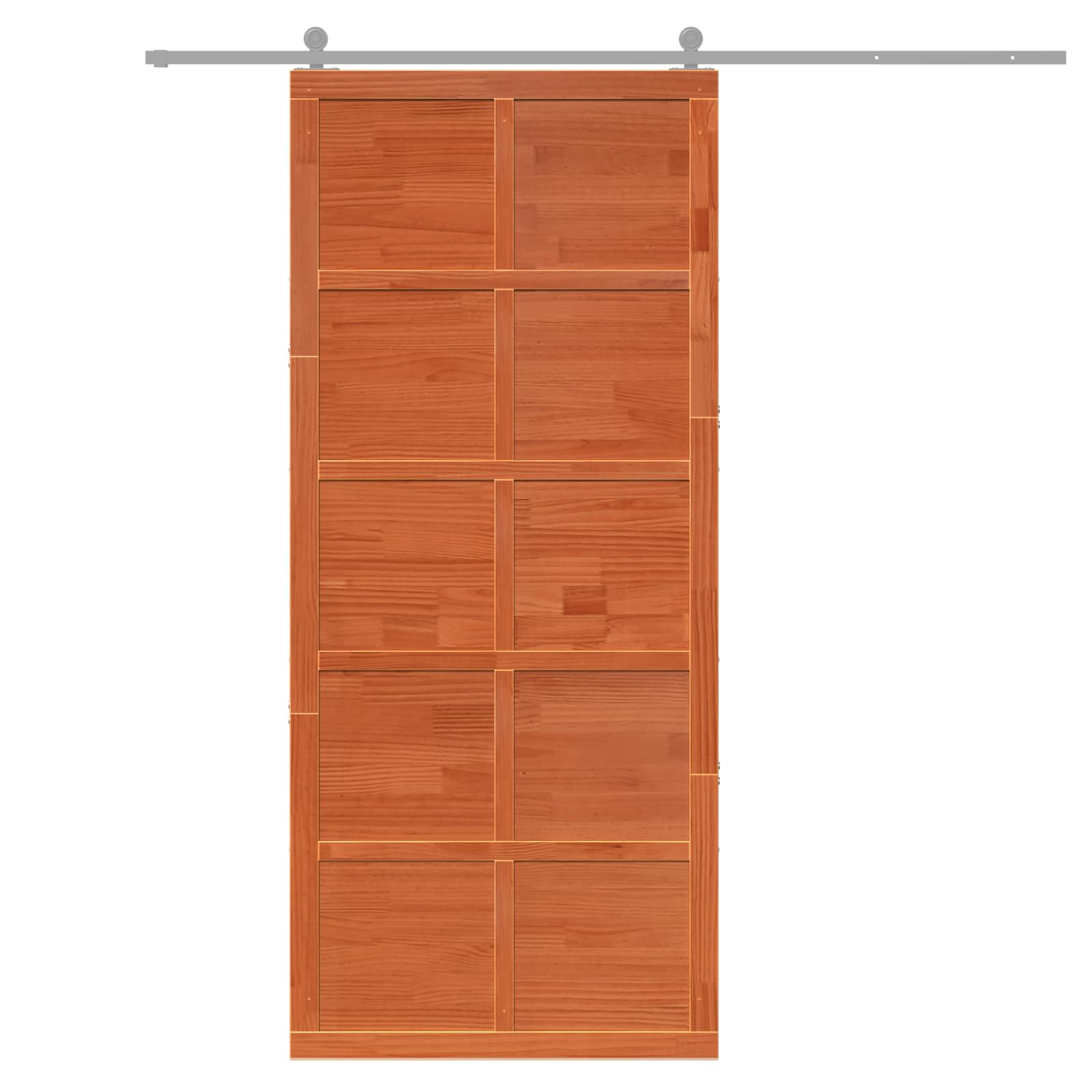 Vrata staje Voštanosmeđa 90 x 2,5 x 208 cm Masivna borovina