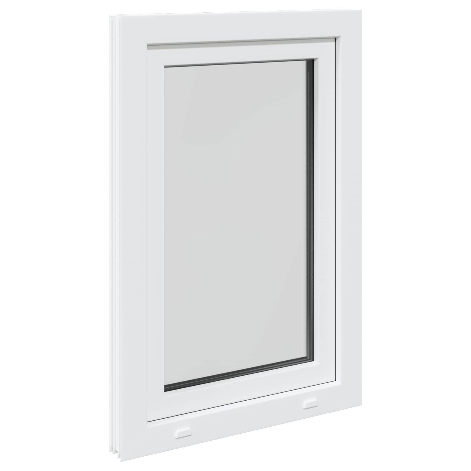 Prozor za podrum RISOR 60 x 80 cm PVC i staklo Bijela