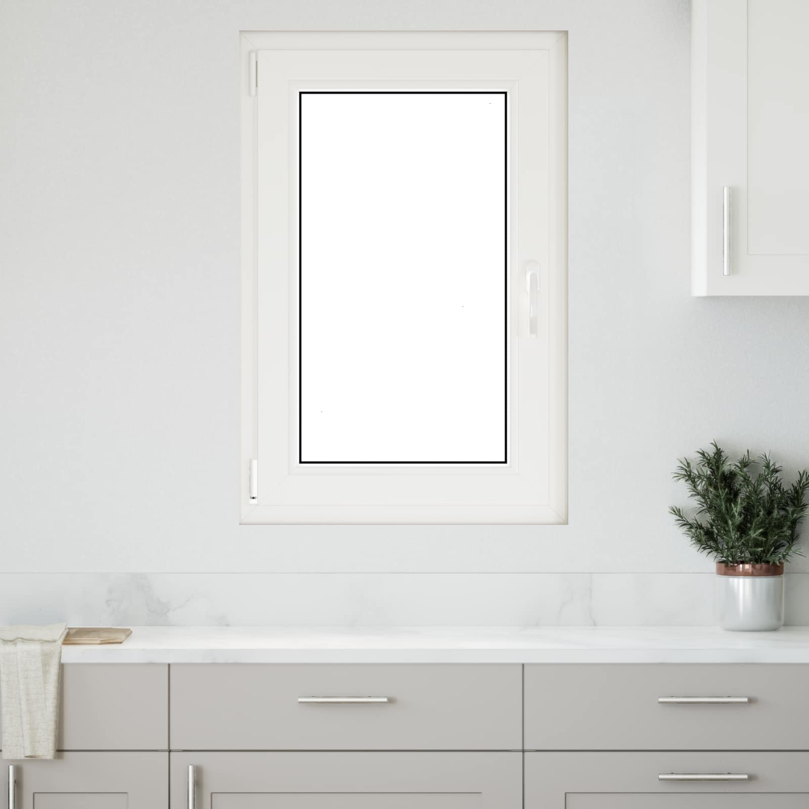 Prozor za podrum RISOR 60 x 90 cm PVC i staklo Bijela