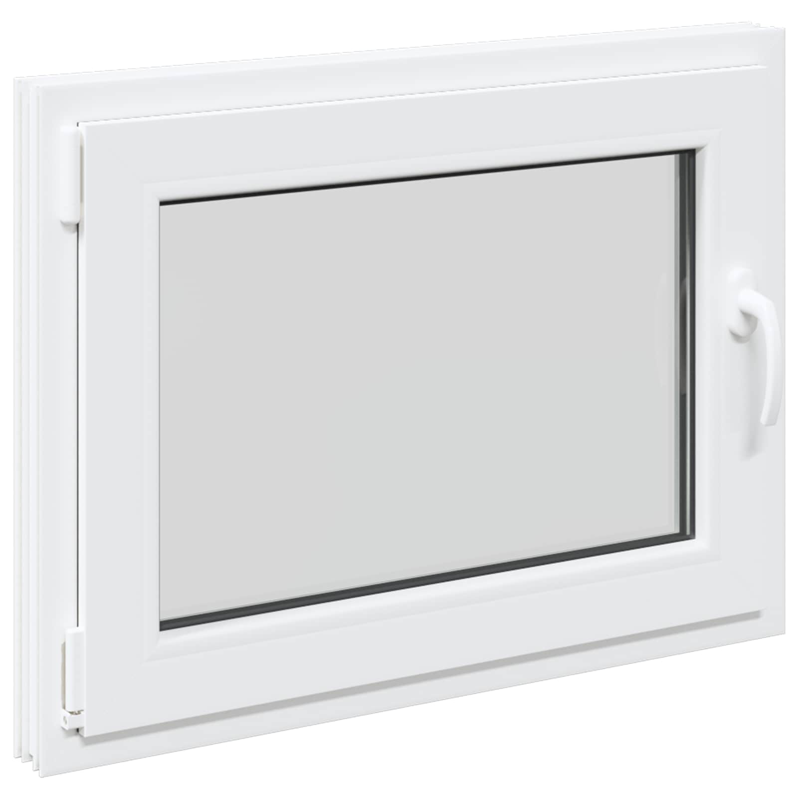 Prozor za podrum RISOR 80 x 60 cm PVC i staklo Bijela