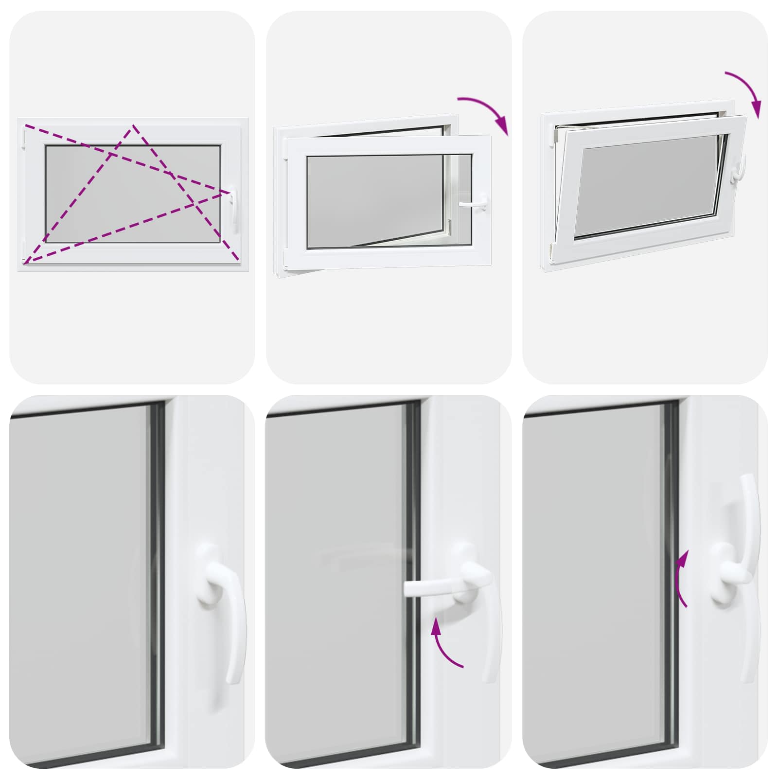 Prozor za podrum RISOR 90 x 50 cm PVC i staklo Bijela