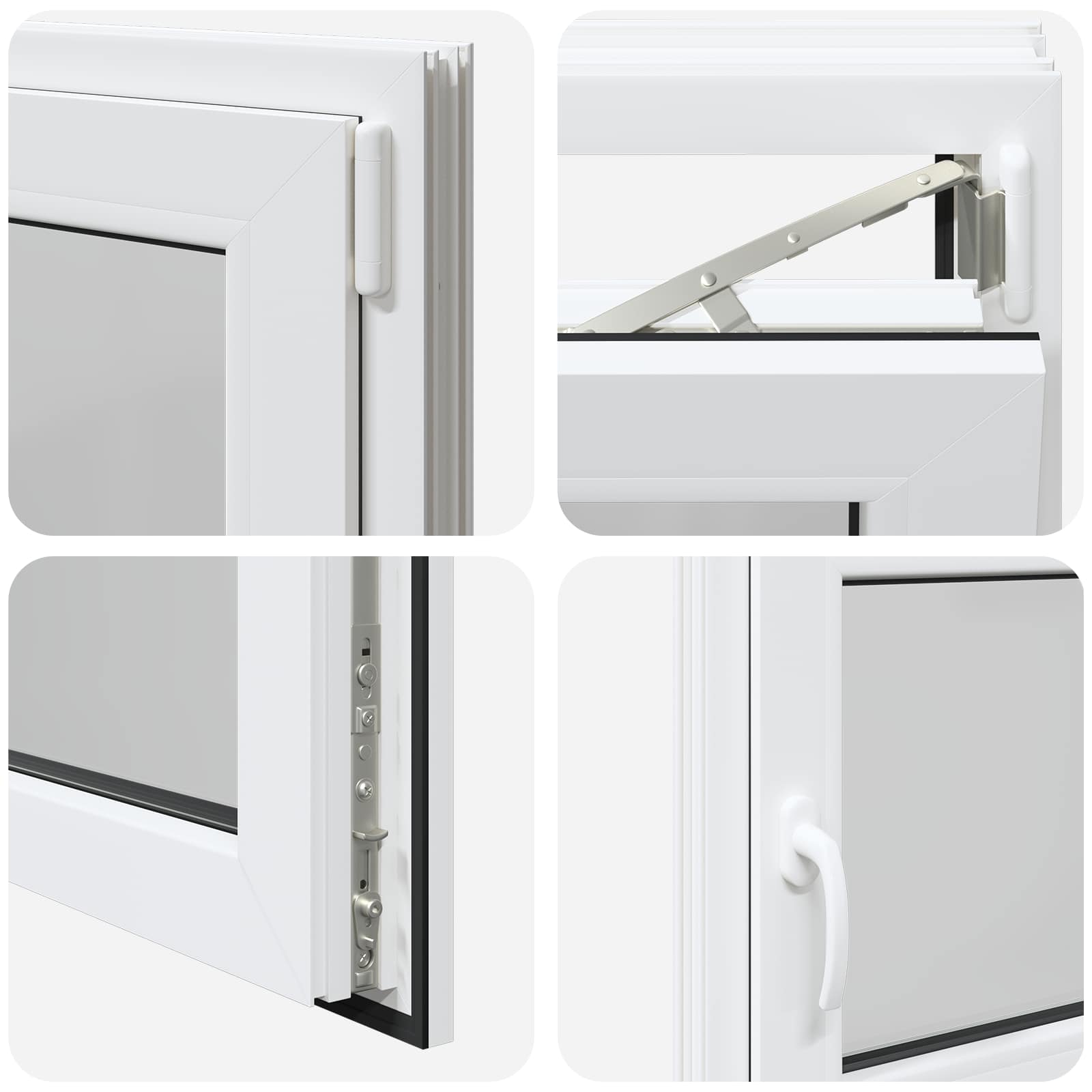 Prozor za podrum RISOR 90 x 70 cm PVC i staklo Bijela