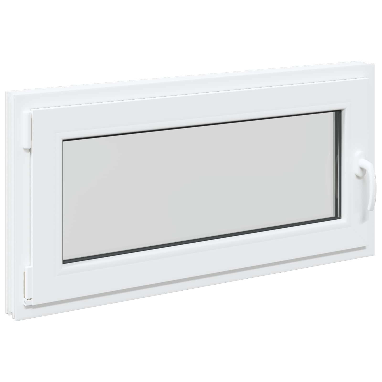 Prozor za podrum RISOR 100 x 50 cm PVC i staklo Bijela