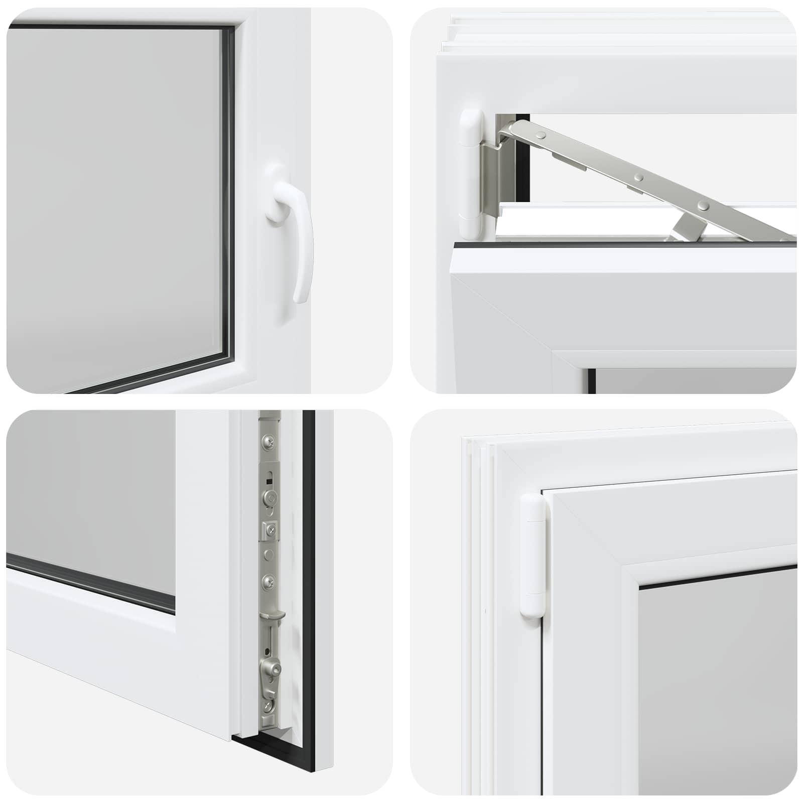 Prozor za podrum RISOR 100 x 70 cm PVC i staklo Bijela