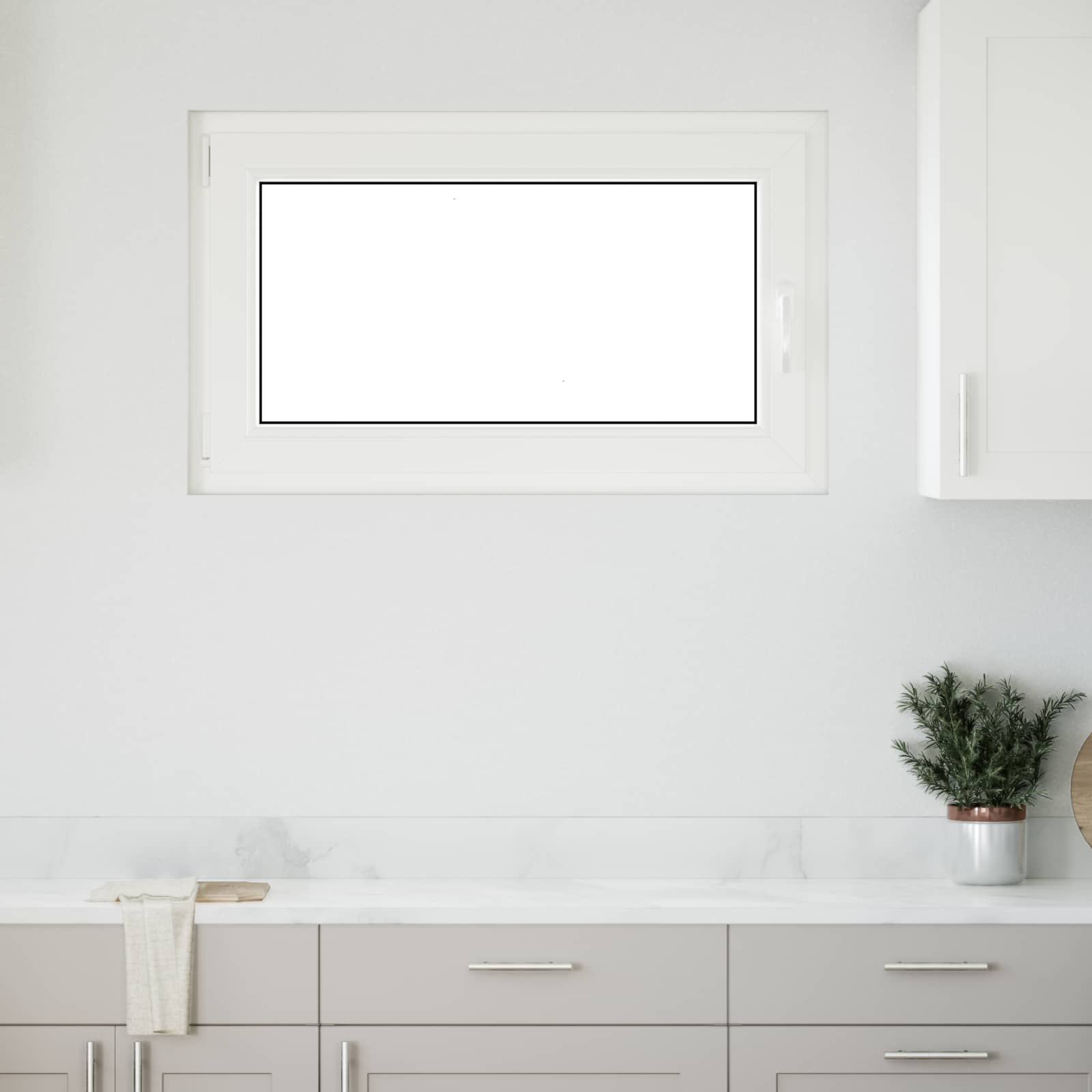 Prozor za podrum RISOR 100 x 70 cm PVC i staklo Bijela