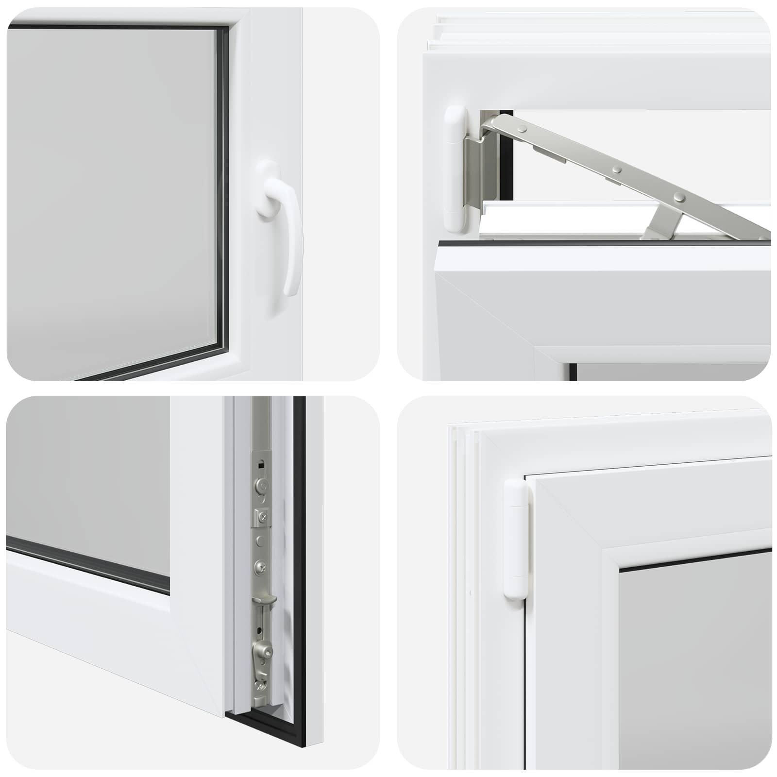 Prozor za podrum RISOR 110 x 70 cm PVC i staklo Bijela