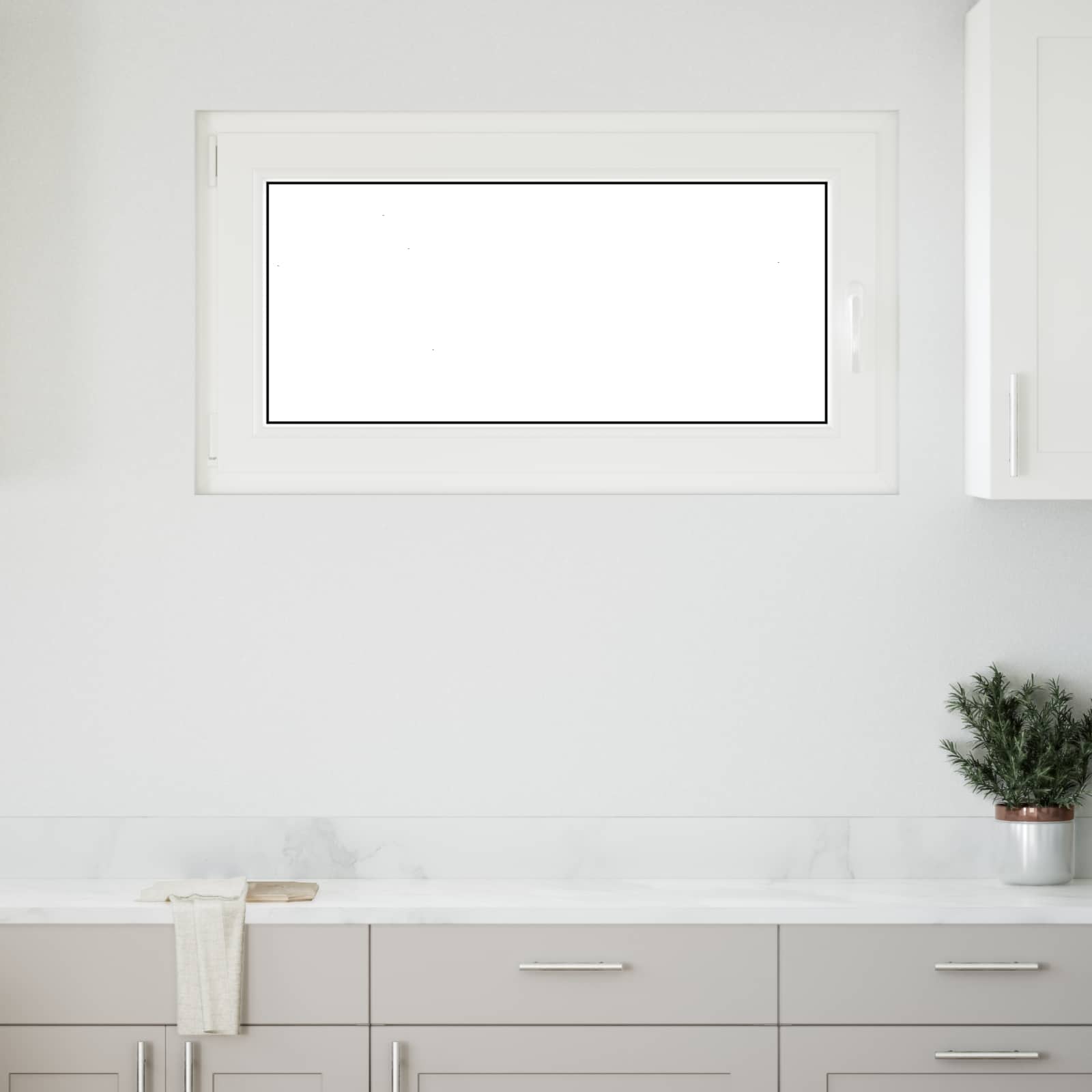 Prozor za podrum RISOR 110 x 70 cm PVC i staklo Bijela