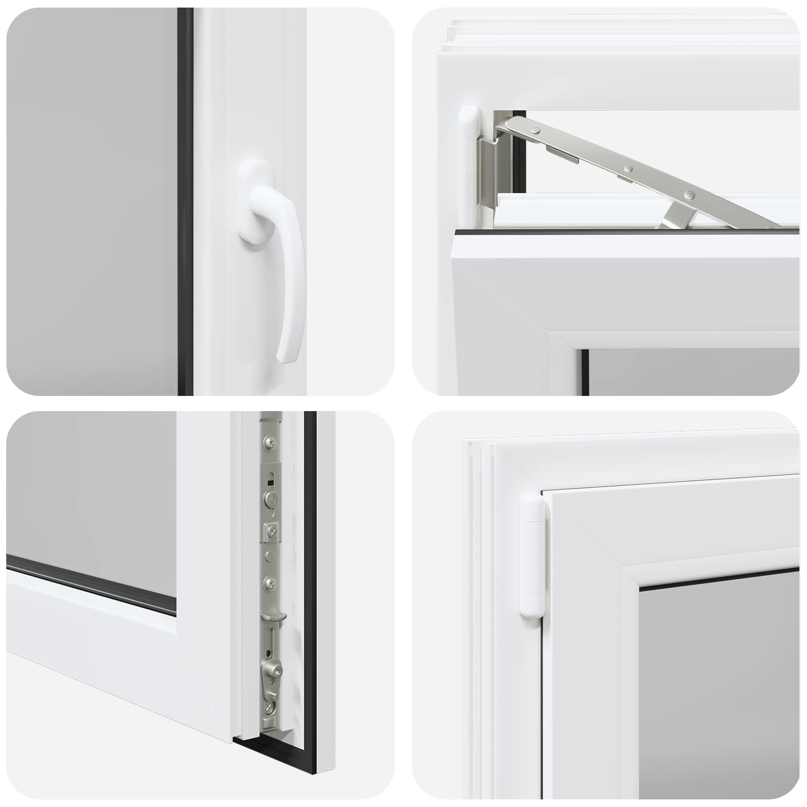 Prozor za podrum RISOR 90 x 50 cm PVC i staklo Bijela