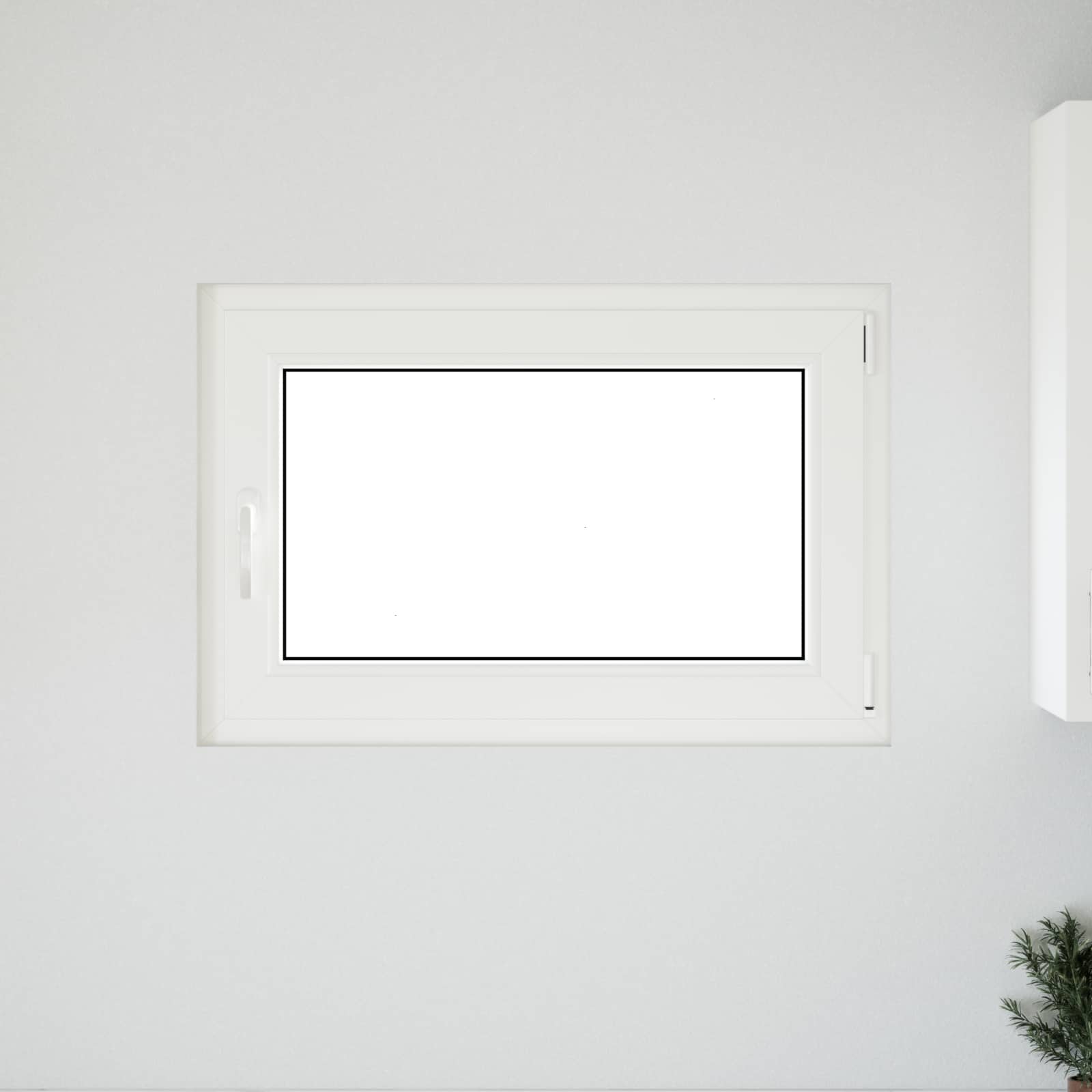 Prozor za podrum RISOR 90 x 70 cm PVC i staklo Bijela