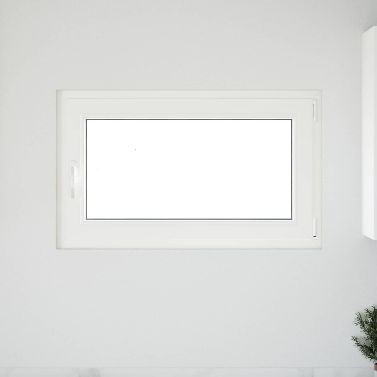 Prozor za podrum RISOR 100 x 50 cm PVC i staklo Bijela