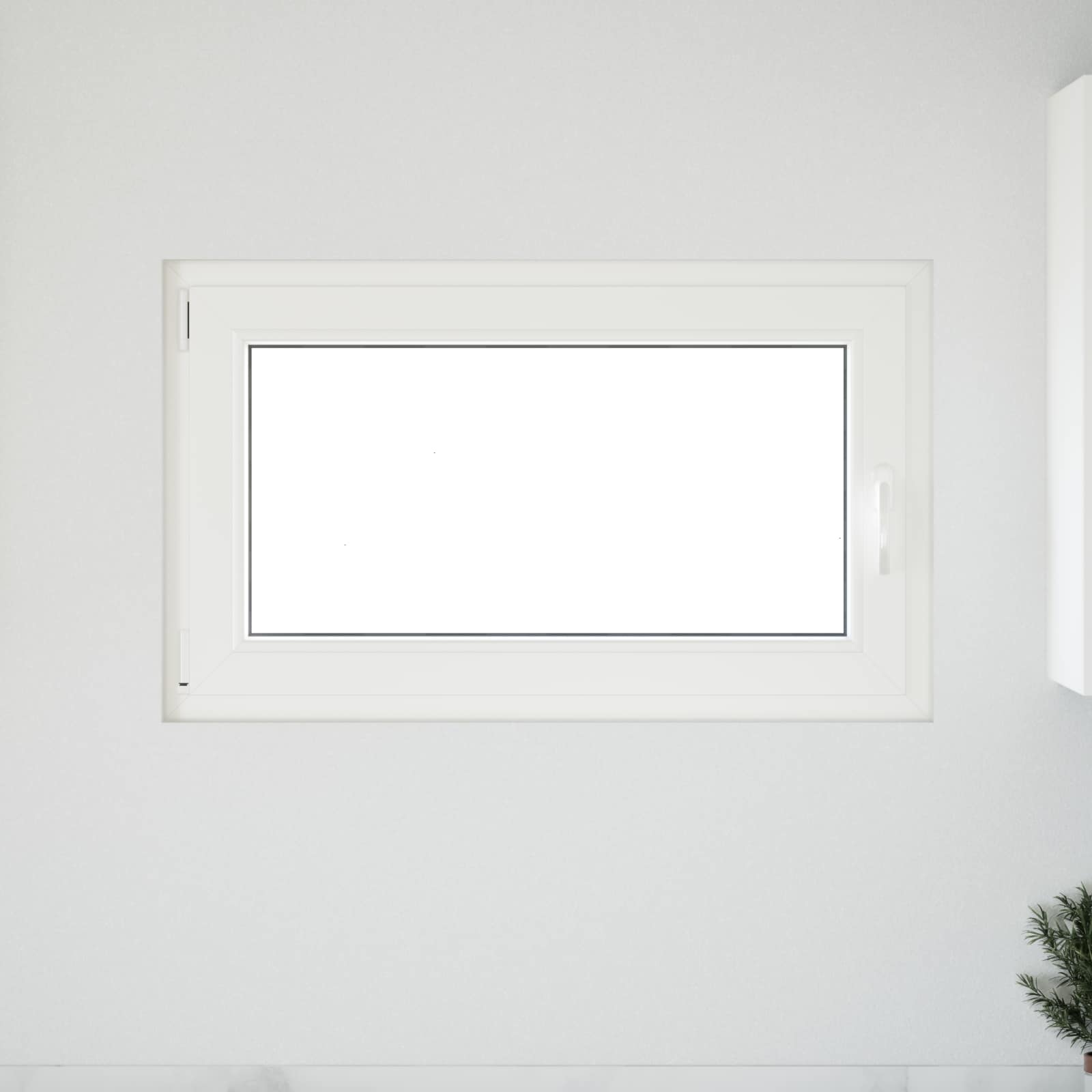 Prozor za podrum RISOR 100 x 70 cm PVC i staklo Bijela