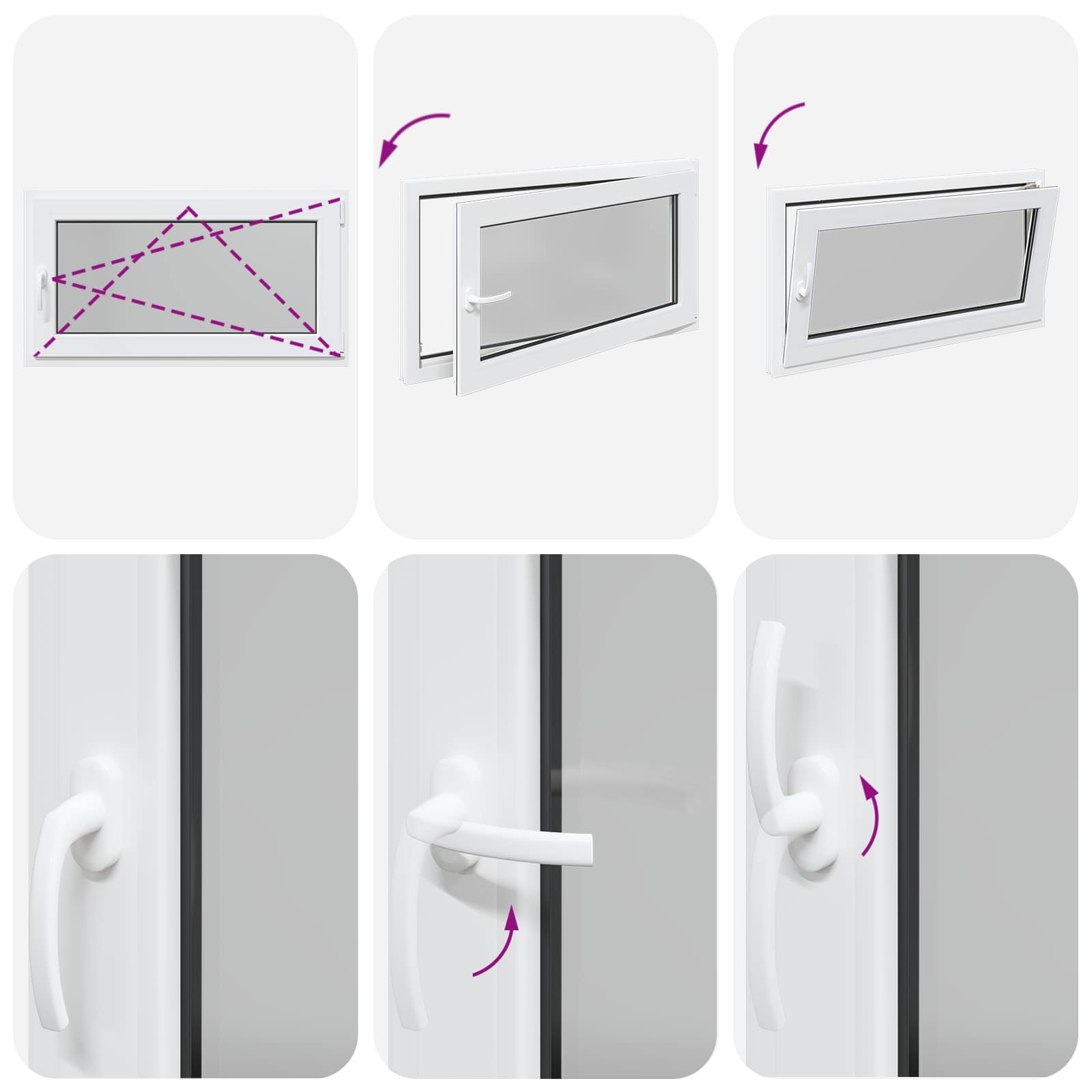 Prozor za podrum RISOR 110 x 50 cm PVC i staklo Bijela