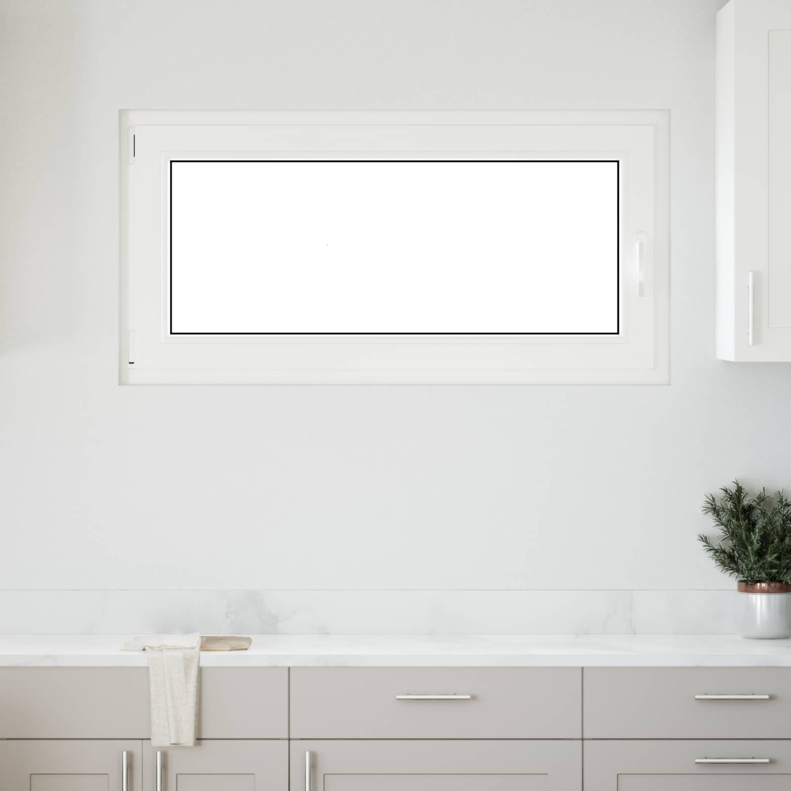 Prozor za podrum RISOR 120 x 60 cm PVC i staklo Bijela