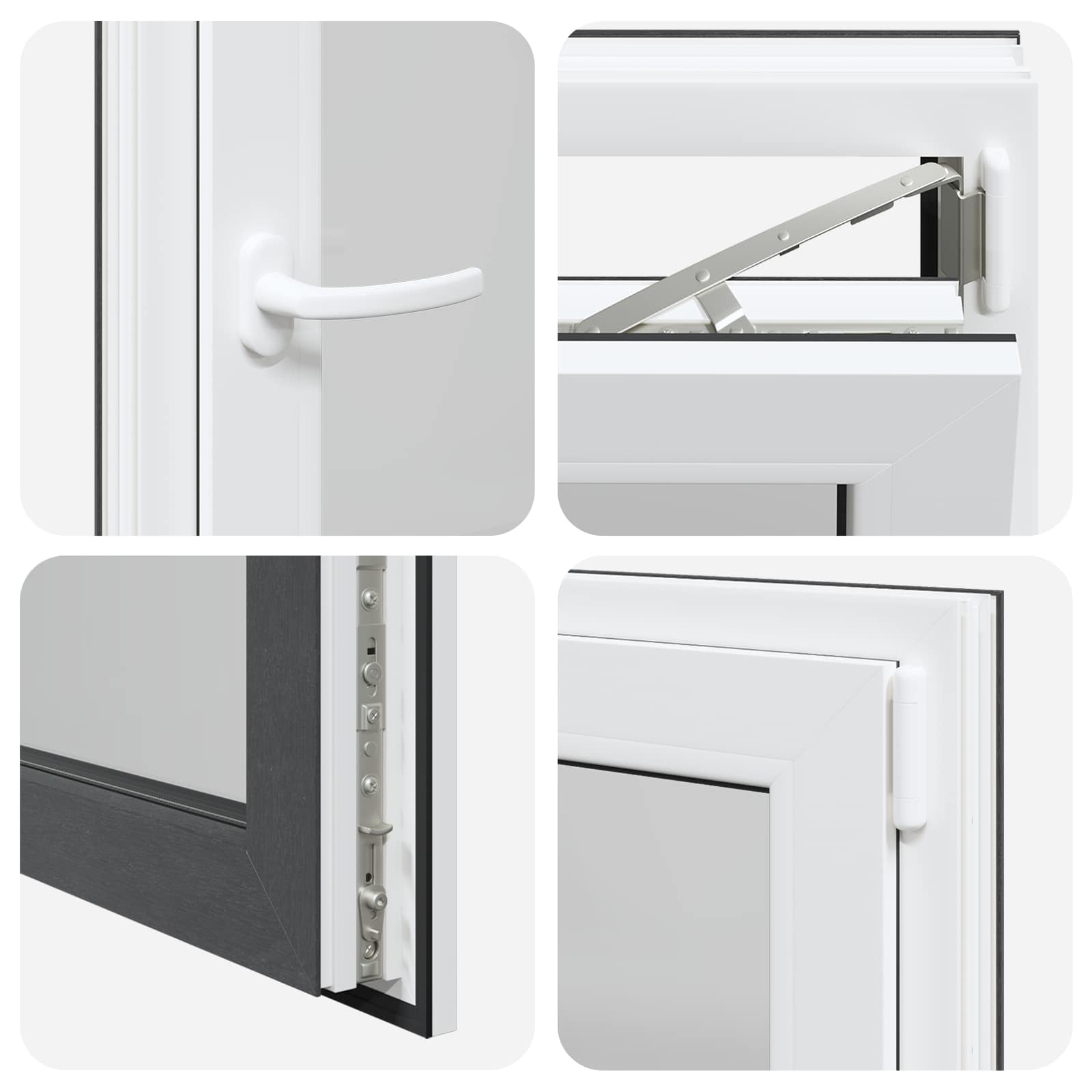 Prozor za podrum RISOR 50 x 75 cm PVC i staklo Antracit