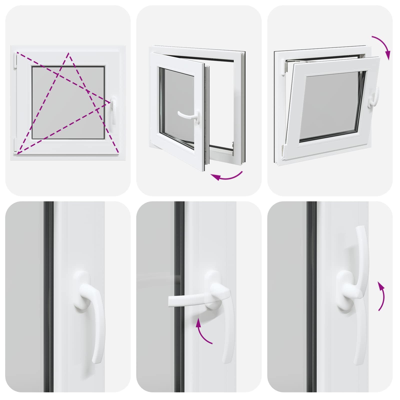 Prozor za podrum RISOR 60 x 60 cm PVC i staklo Antracit
