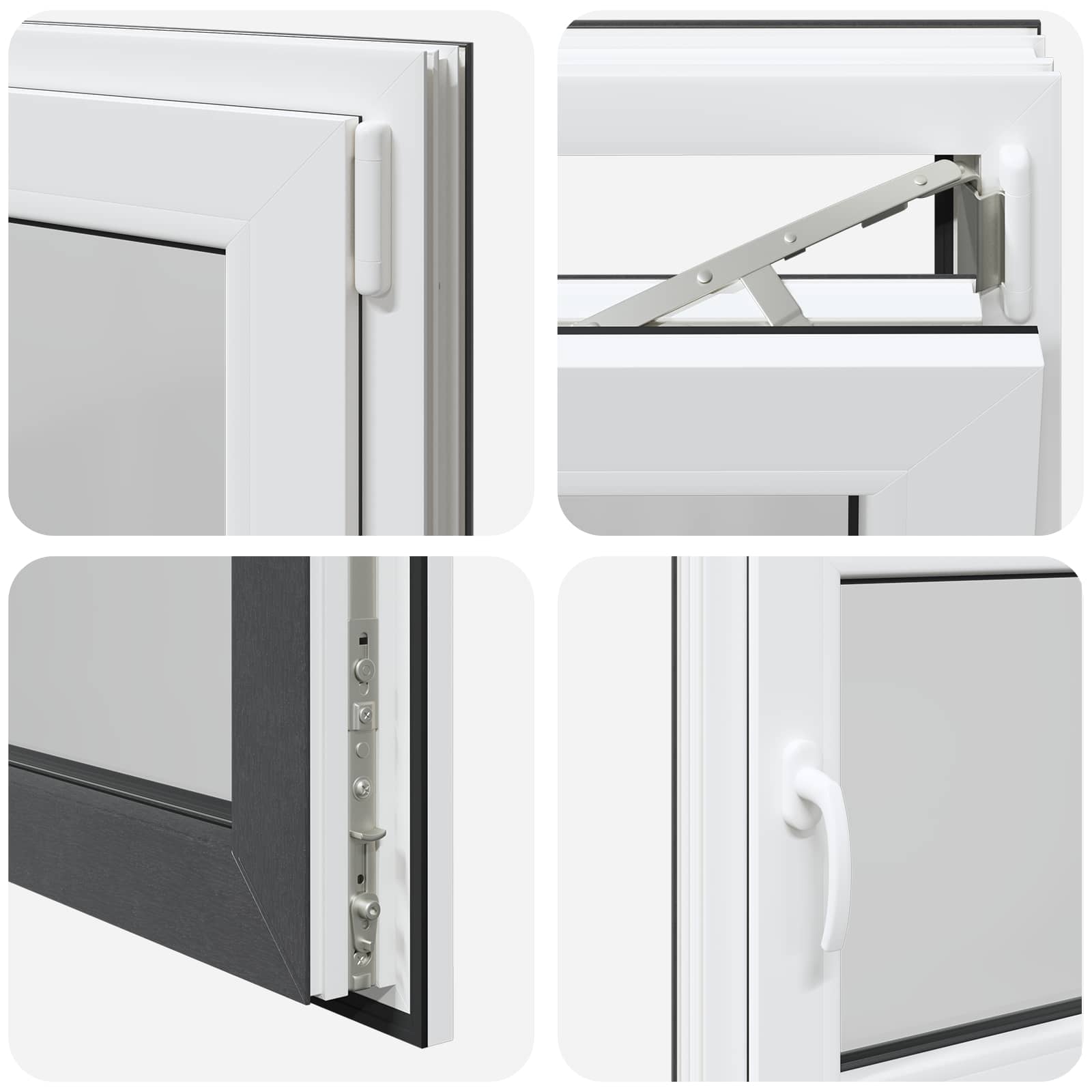 Prozor za podrum RISOR 60 x 100 cm PVC i staklo Antracit