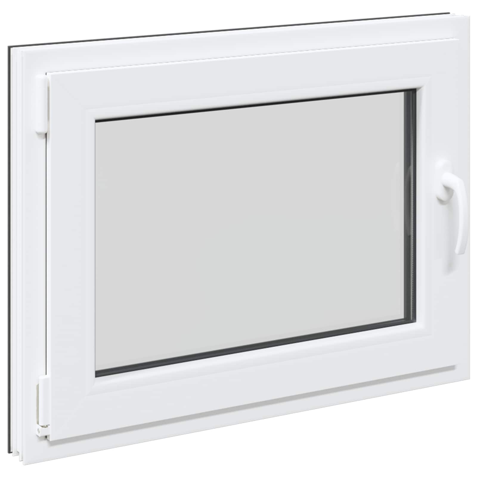 Prozor za podrum RISOR 80 x 50 cm PVC i staklo Antracit