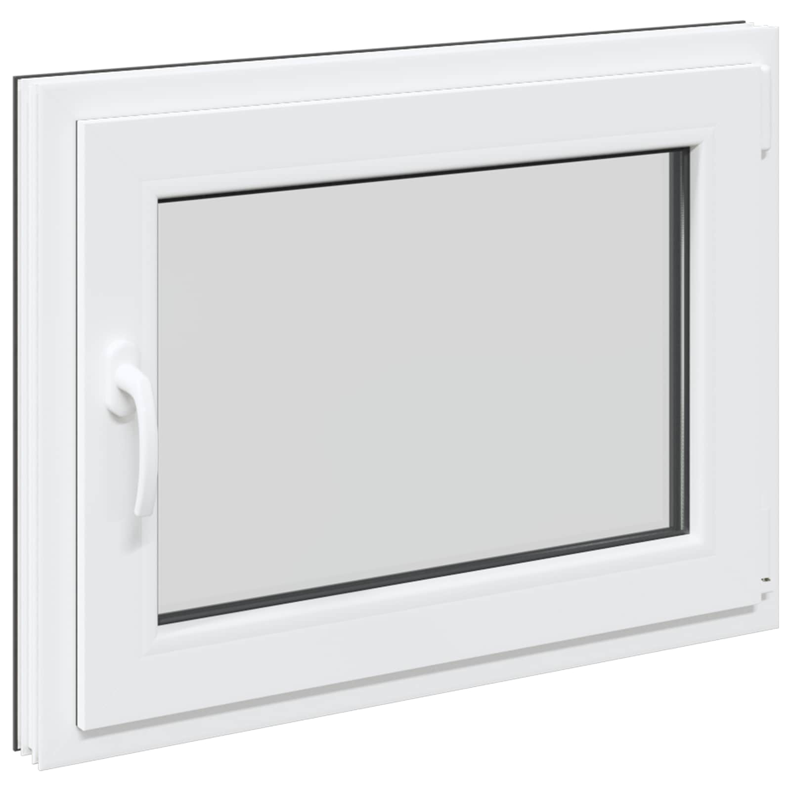 Prozor za podrum RISOR 80 x 60 cm PVC i staklo Antracit