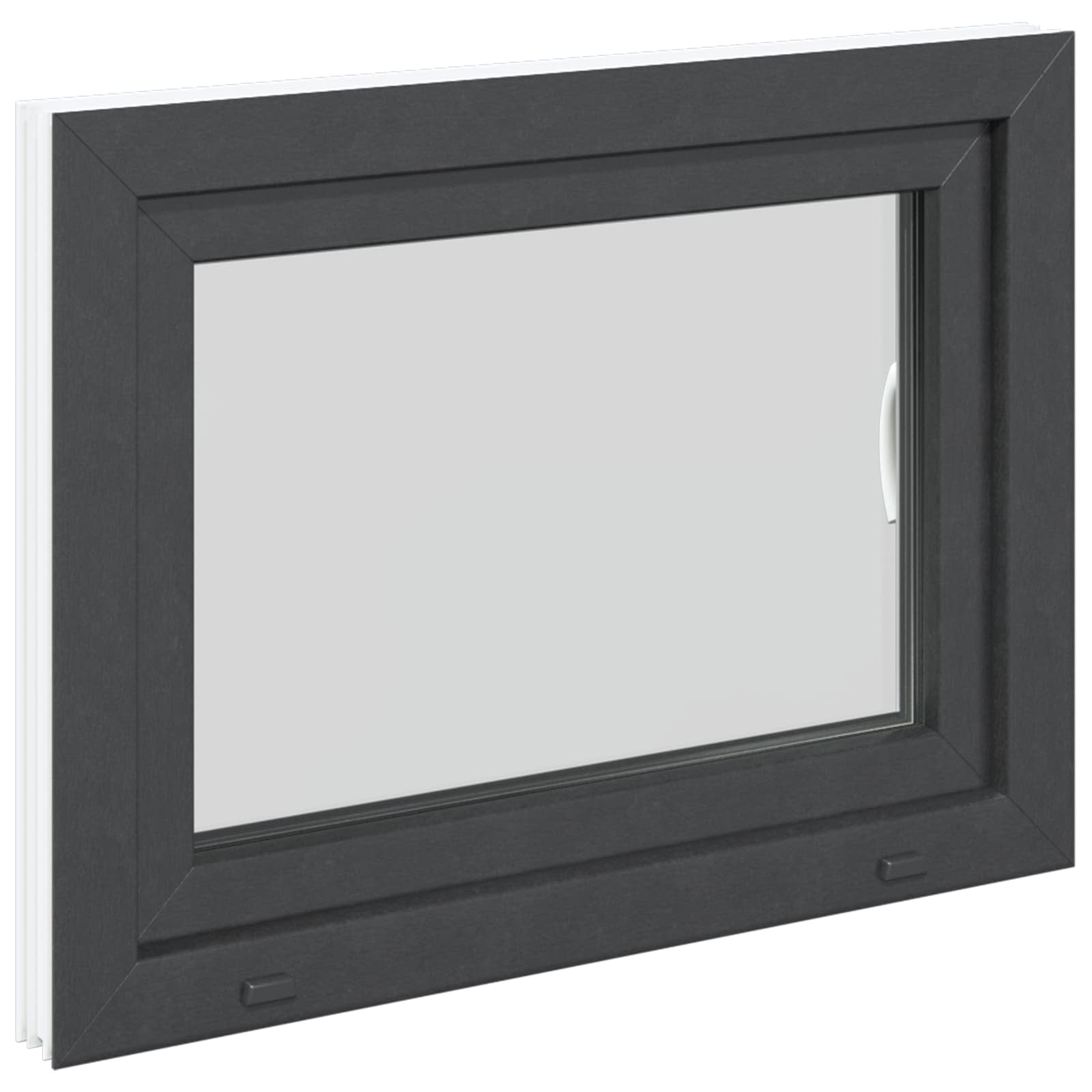 Prozor za podrum RISOR 80 x 60 cm PVC i staklo Antracit
