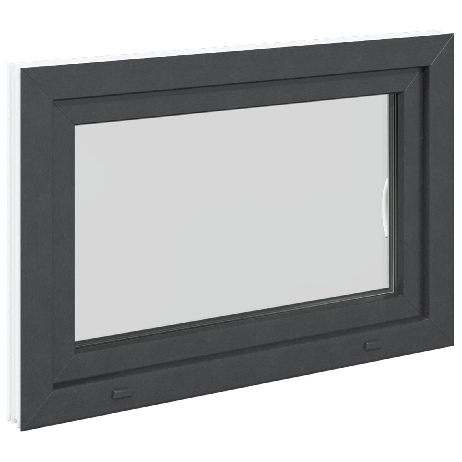 Prozor za podrum RISOR 80 x 70 cm PVC i staklo Antracit