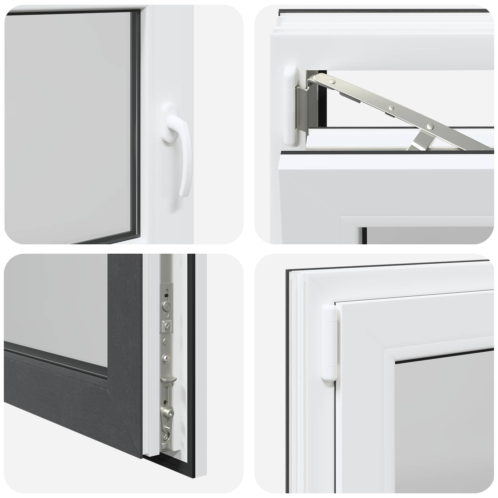 Prozor za podrum RISOR 90 x 50 cm PVC i staklo Antracit