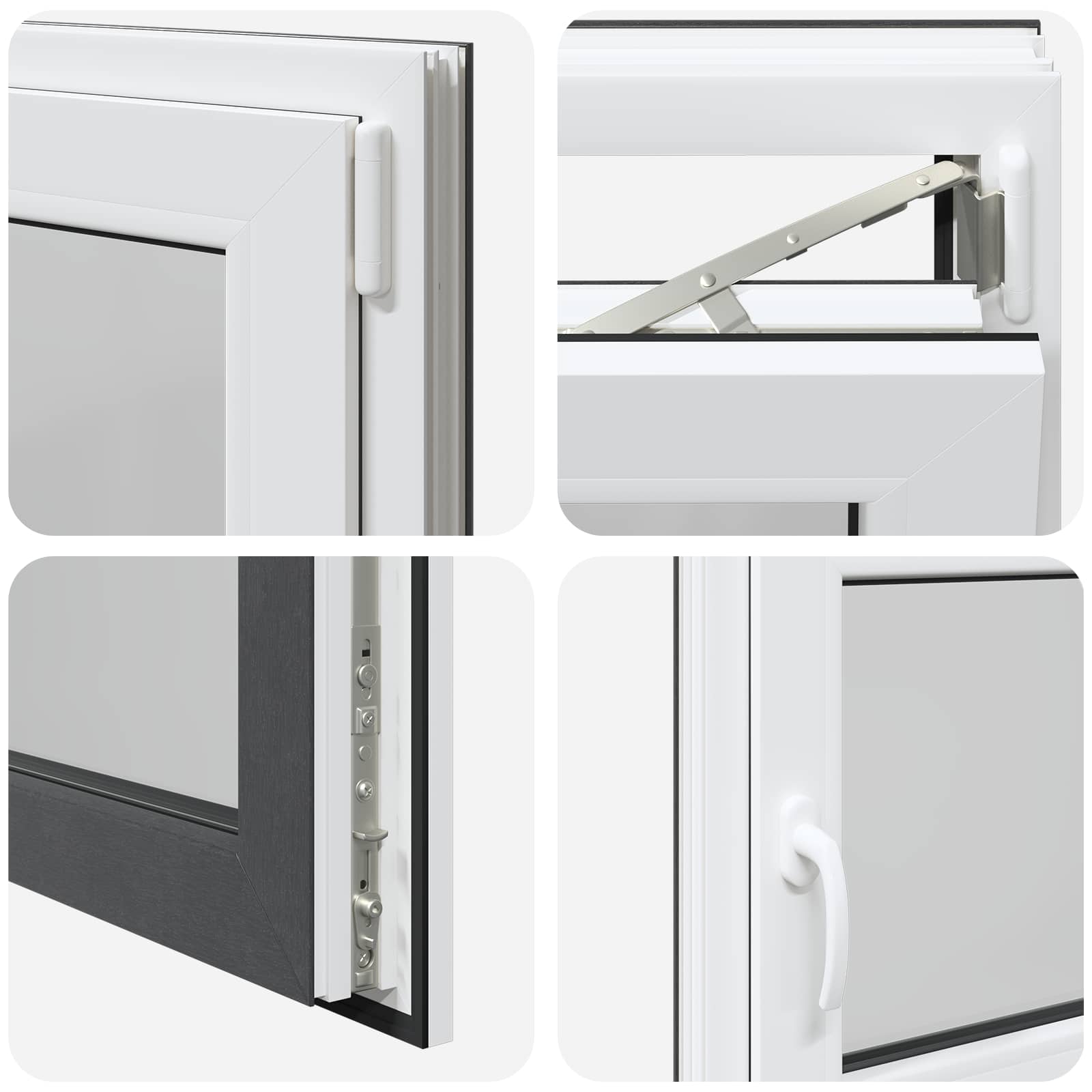 Prozor za podrum RISOR 90 x 60 cm PVC i staklo Antracit