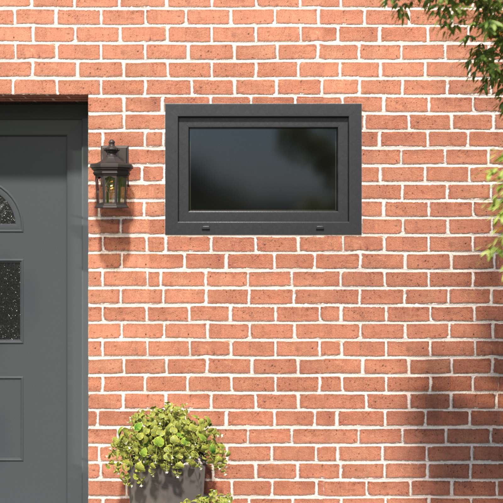 Prozor za podrum RISOR 90 x 70 cm PVC i staklo Antracit