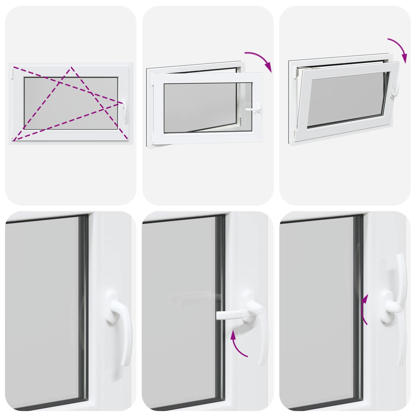 Prozor za podrum RISOR 90 x 70 cm PVC i staklo Antracit