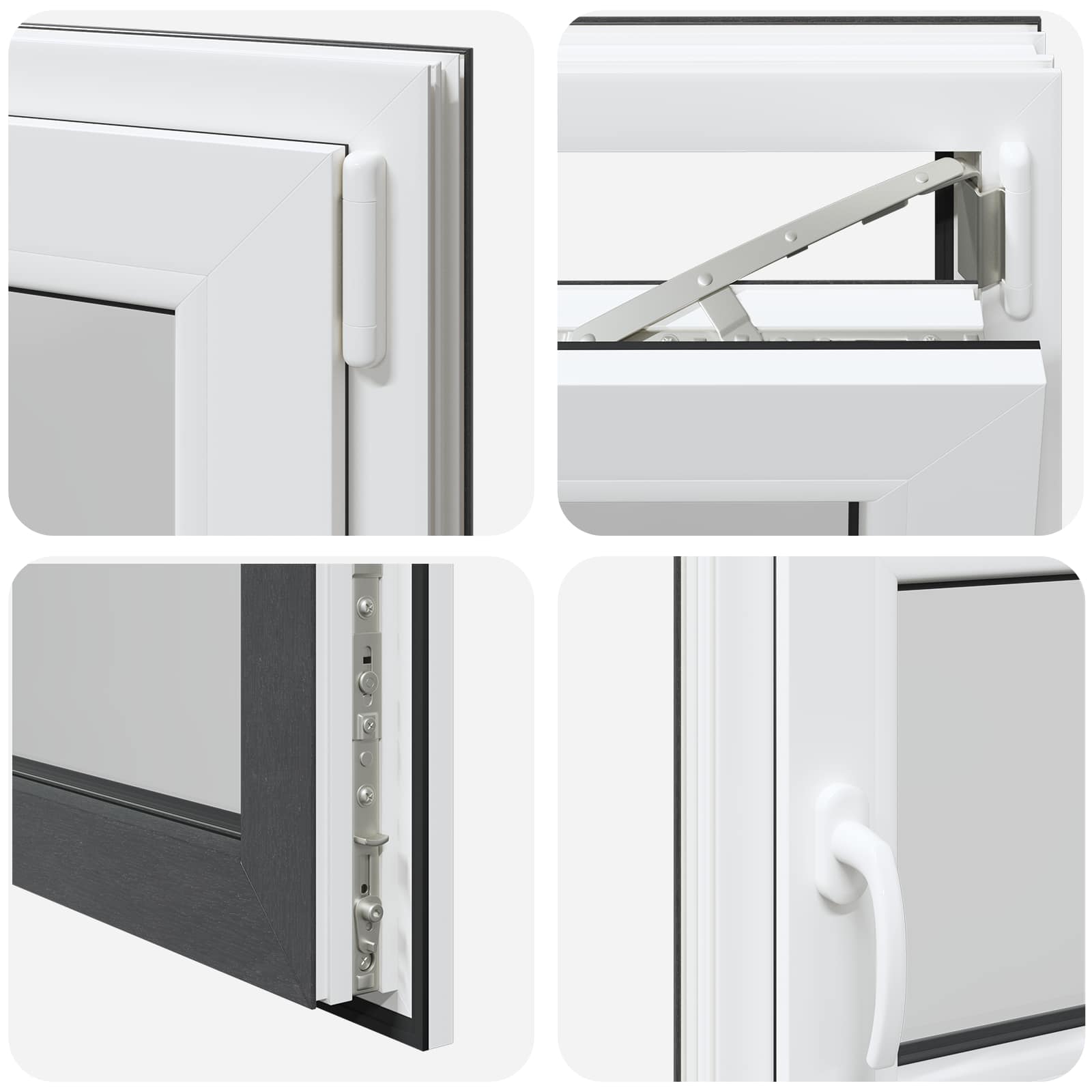 Prozor za podrum RISOR 100 x 50 cm PVC i staklo Antracit