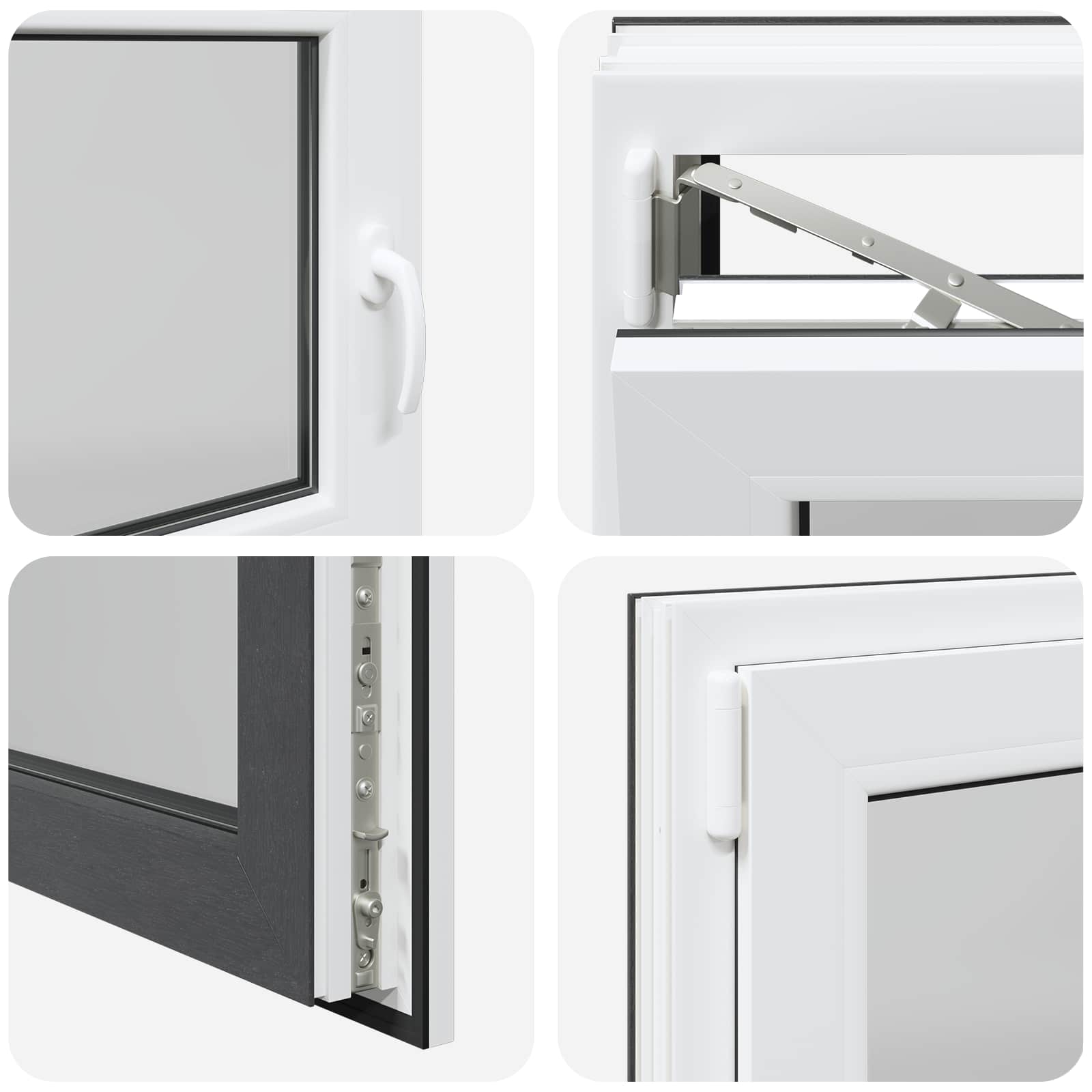 Prozor za podrum RISOR 100 x 70 cm PVC i staklo Antracit