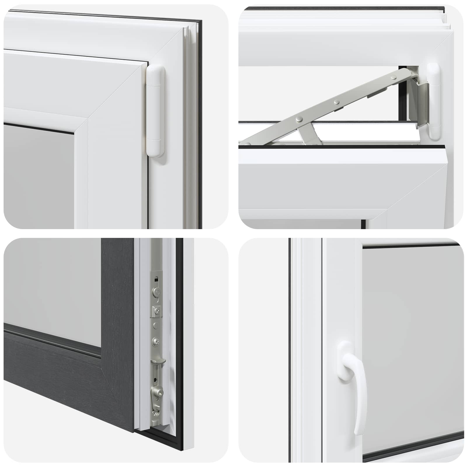 Prozor za podrum RISOR 110 x 60 cm PVC i staklo Antracit