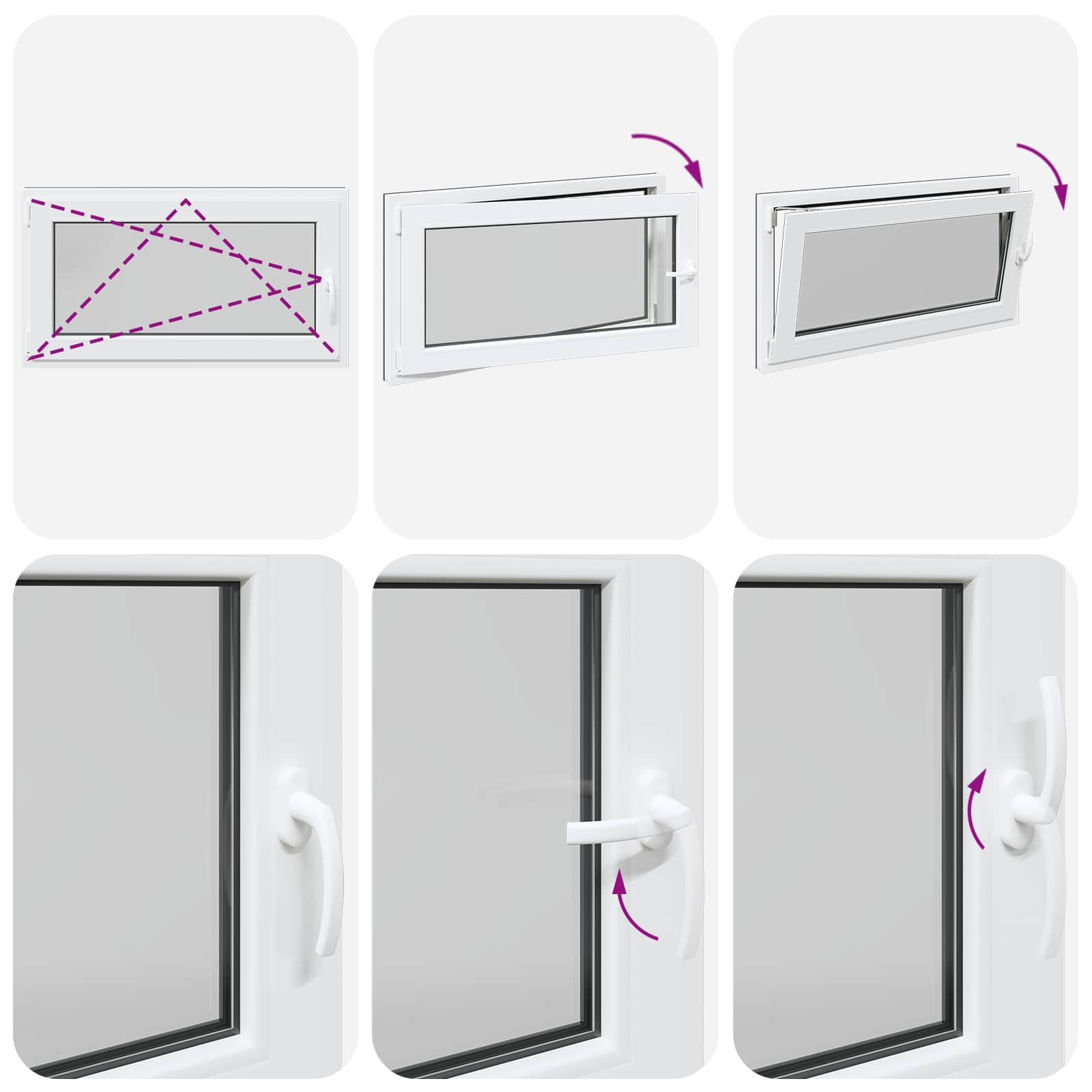 Prozor za podrum RISOR 110 x 60 cm PVC i staklo Antracit