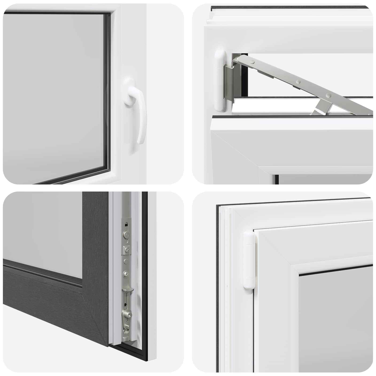 Prozor za podrum RISOR 120 x 60 cm PVC i staklo Antracit