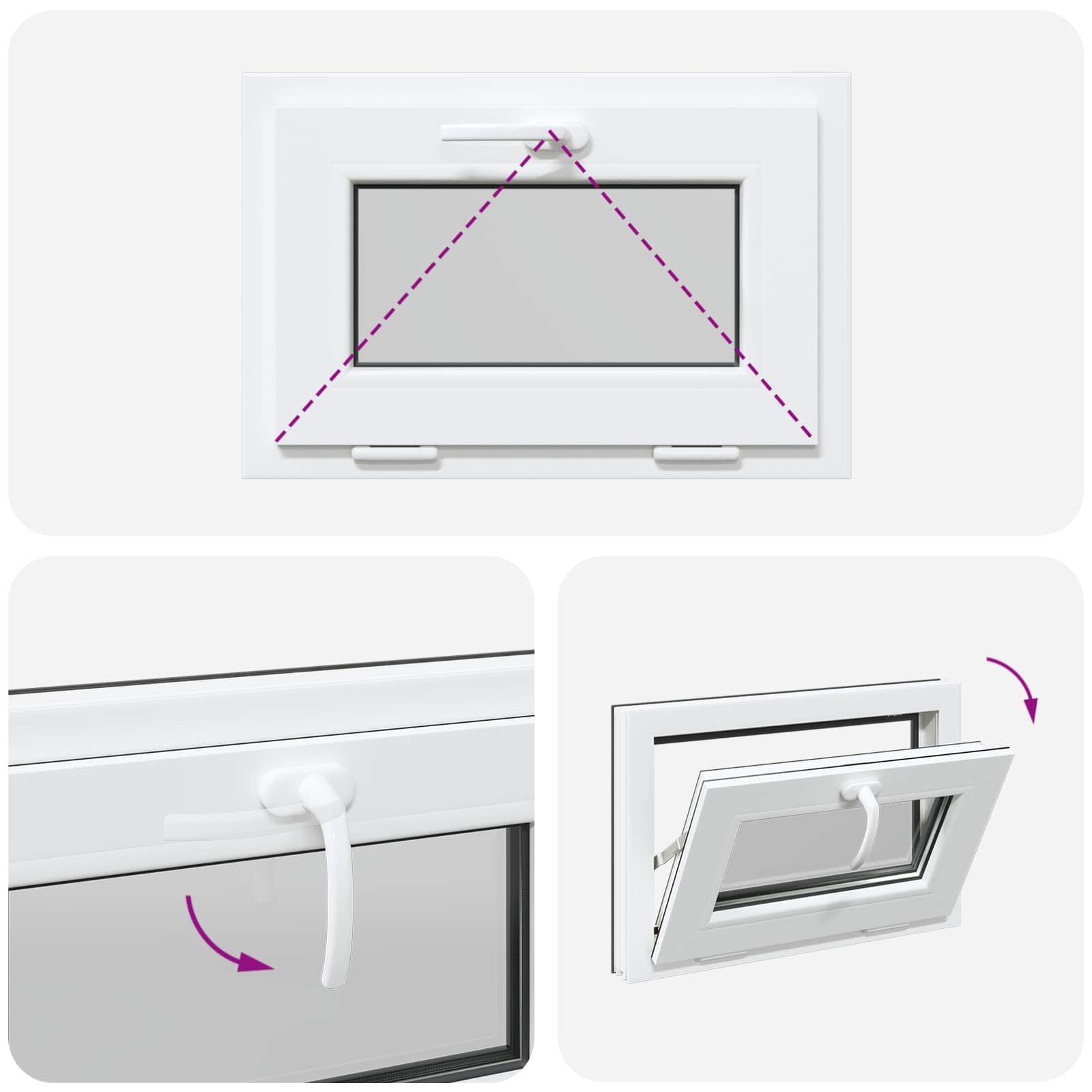 Prozor za podrum RISOR 60 x 40 cm PVC i staklo Antracit