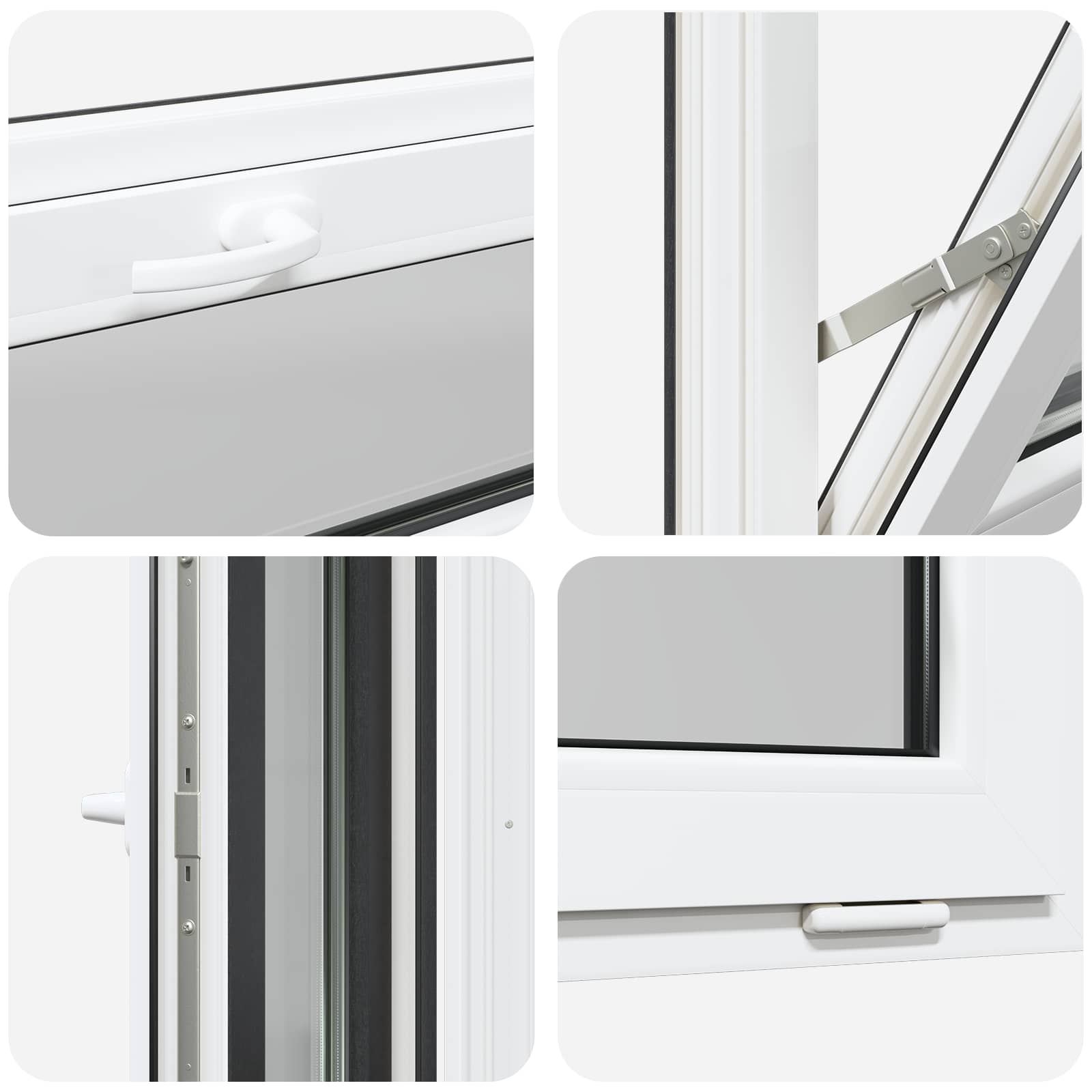 Prozor za podrum RISOR 100 x 40 cm PVC i staklo Antracit
