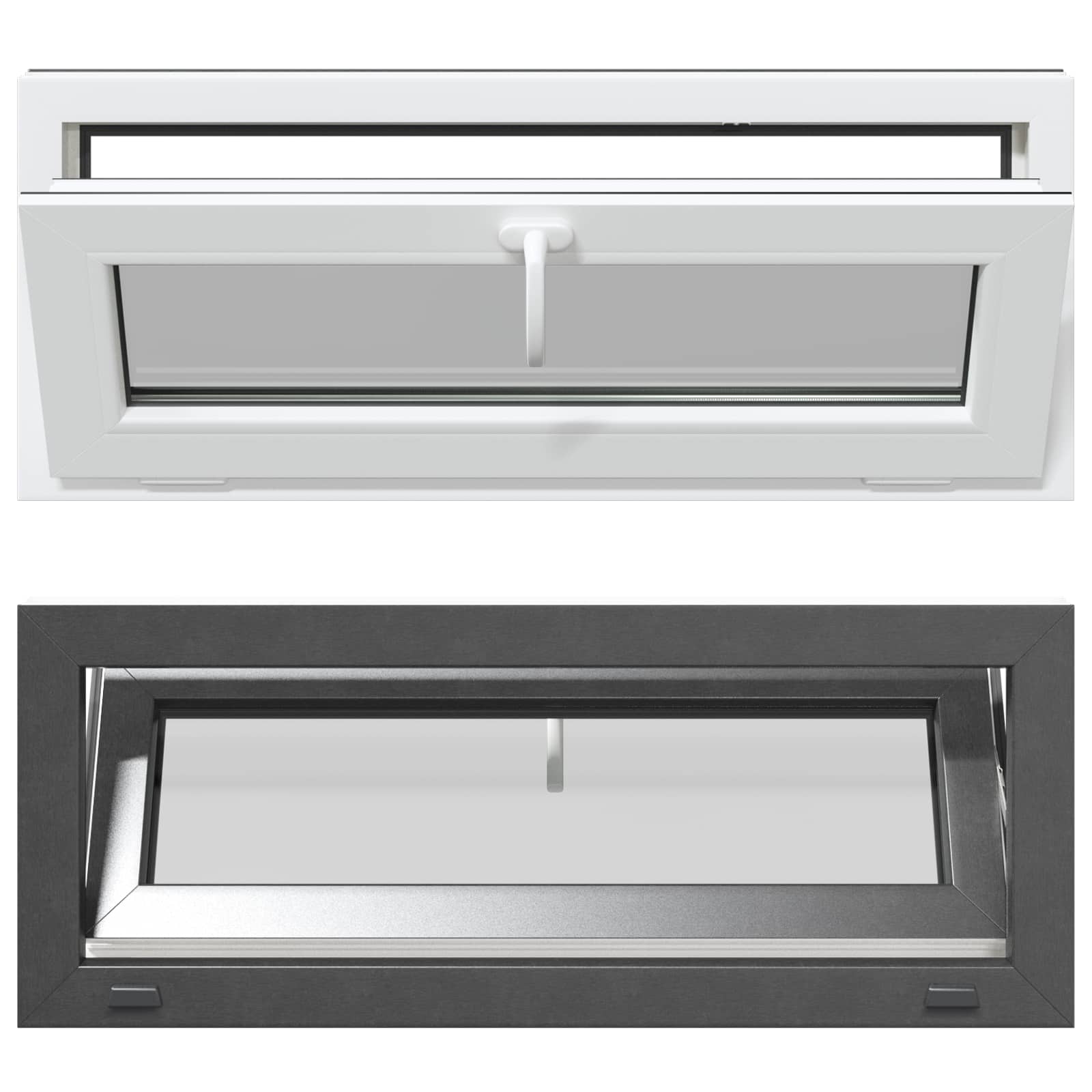 Prozor za podrum RISOR 100 x 40 cm PVC i staklo Antracit